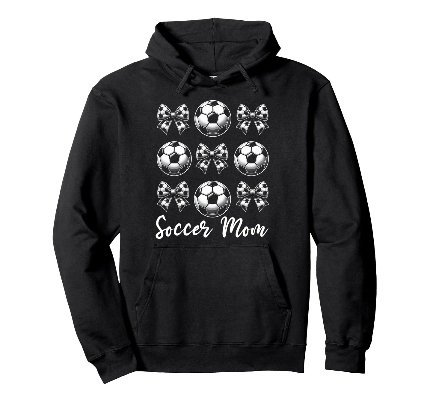 Soccer Mom Bow Soccer Mama Football Hoodie - Custom Art Print Men Women - T-Shirt, Sweatshirt, Hoodie