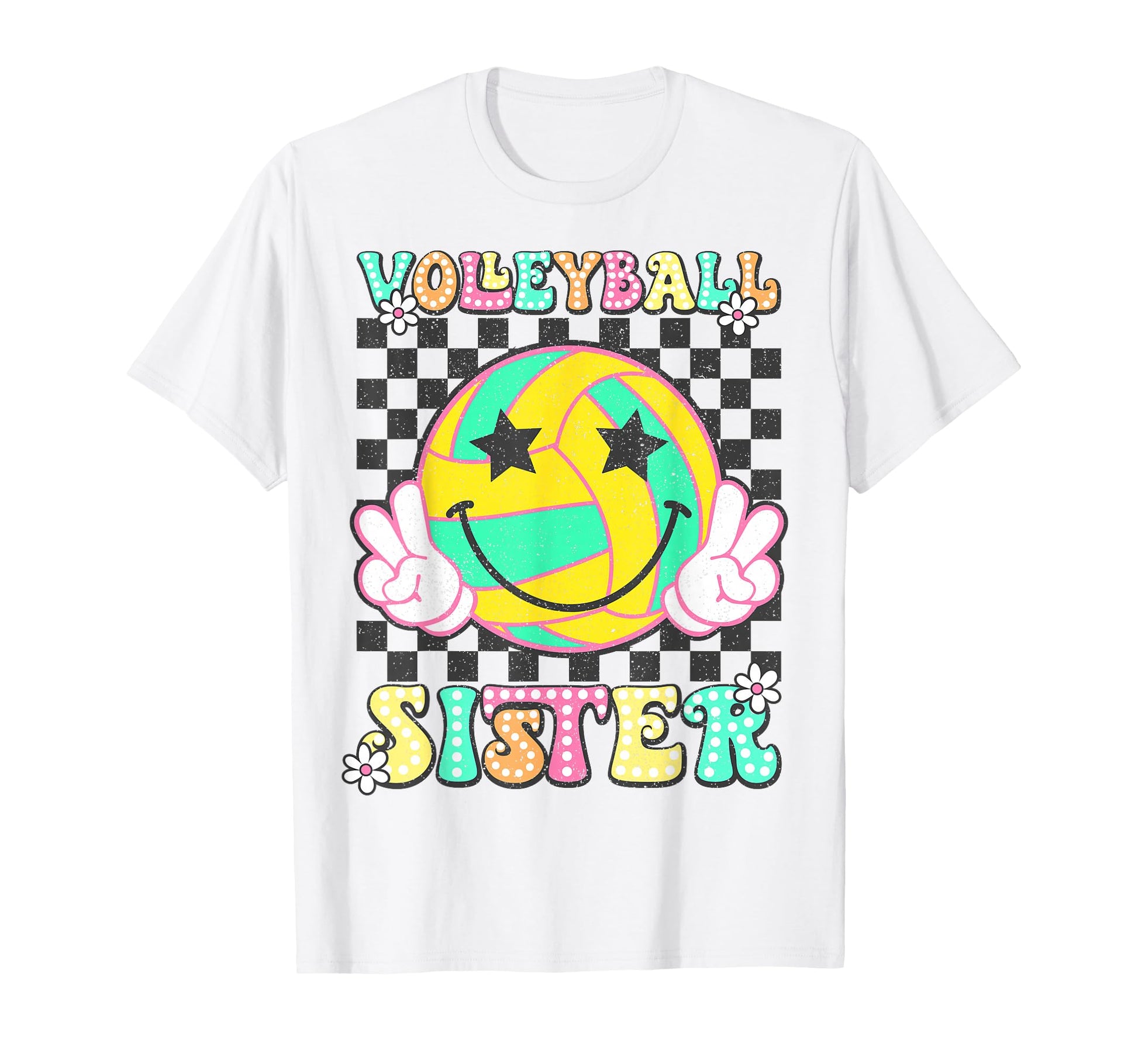 Volleyball Sister Groovy Volleyball T-Shirt - Aesthetic Graphic Men Women - T-Shirt, Sweatshirt, Hoodie