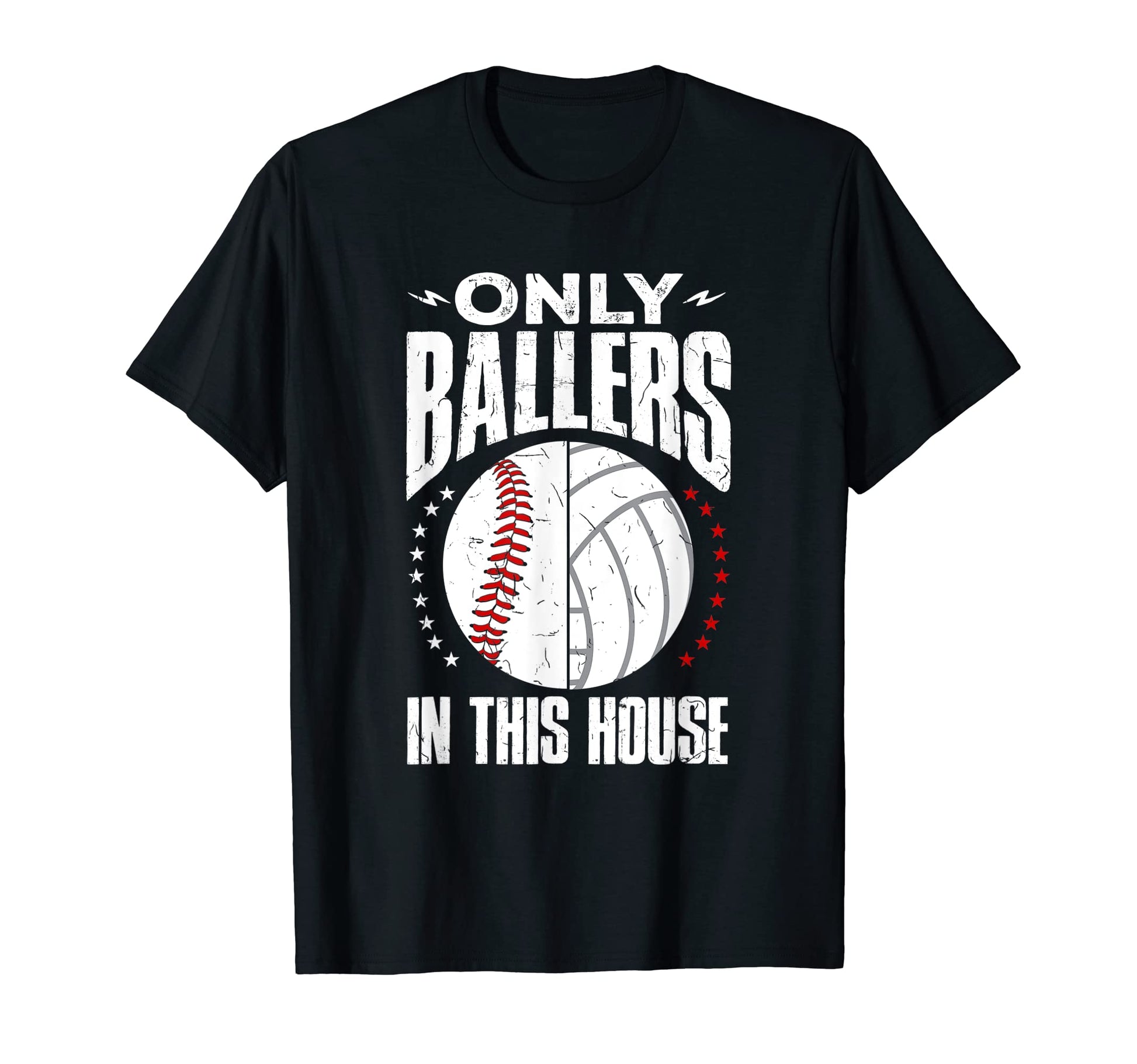 Only Ballers Ball Mom Dad Volleyball T-Shirt - Trendy Graphic for Adults - T-Shirt, Sweatshirt, Hoodie