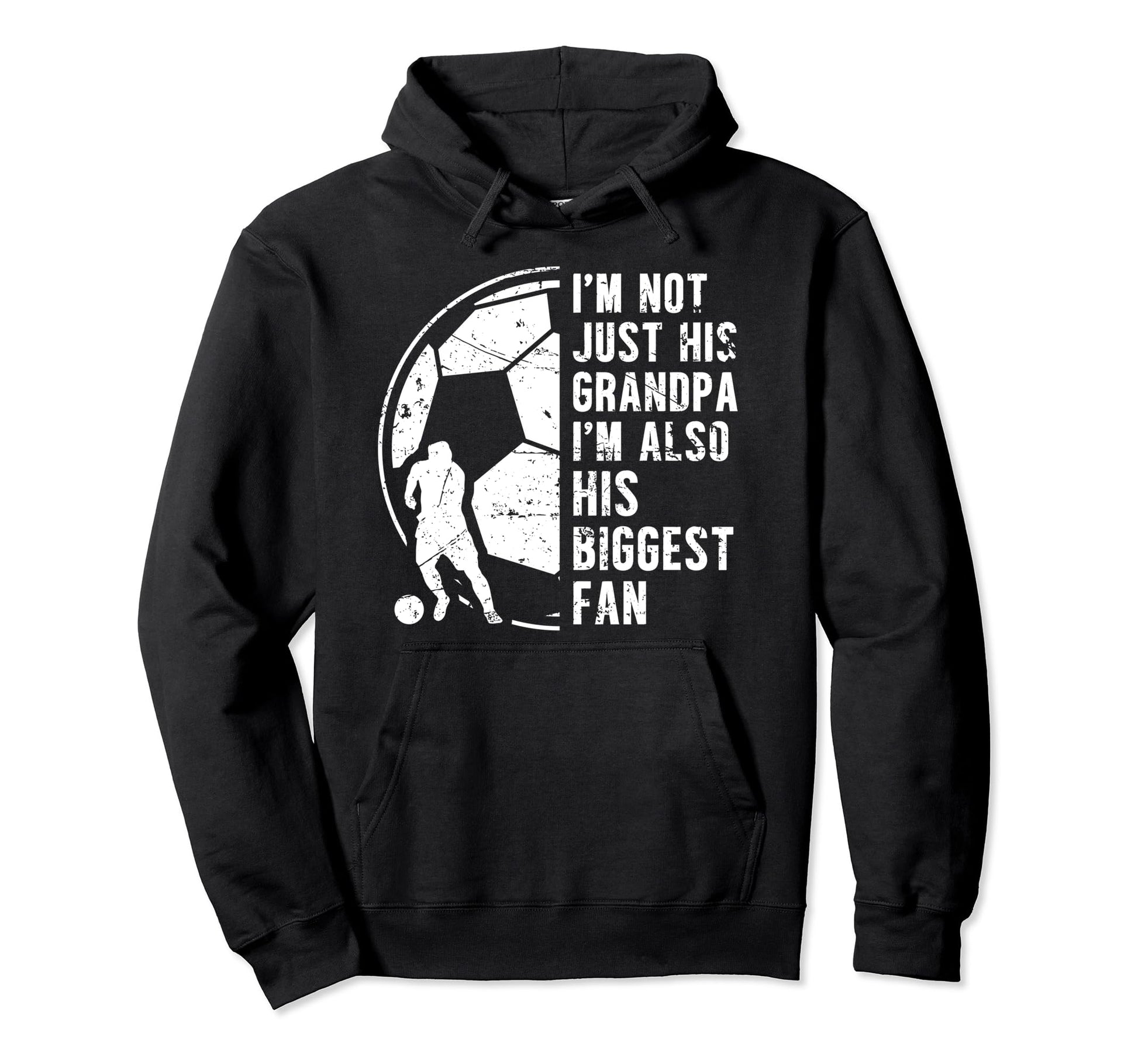 Biggest Fan Soccer Grandpa Soccer Player Hoodie - Trendy Graphic Men Women - T-Shirt, Sweatshirt, Hoodie