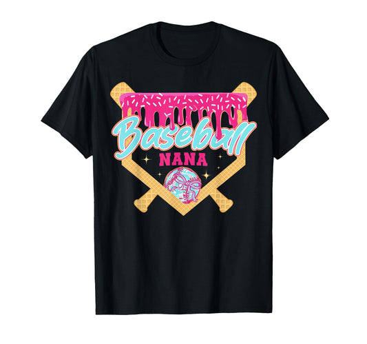 Baseball Nana Drip Ice Cream Baseball T-Shirt - Streetwear Style Unisex - T-Shirt, Sweatshirt, Hoodie