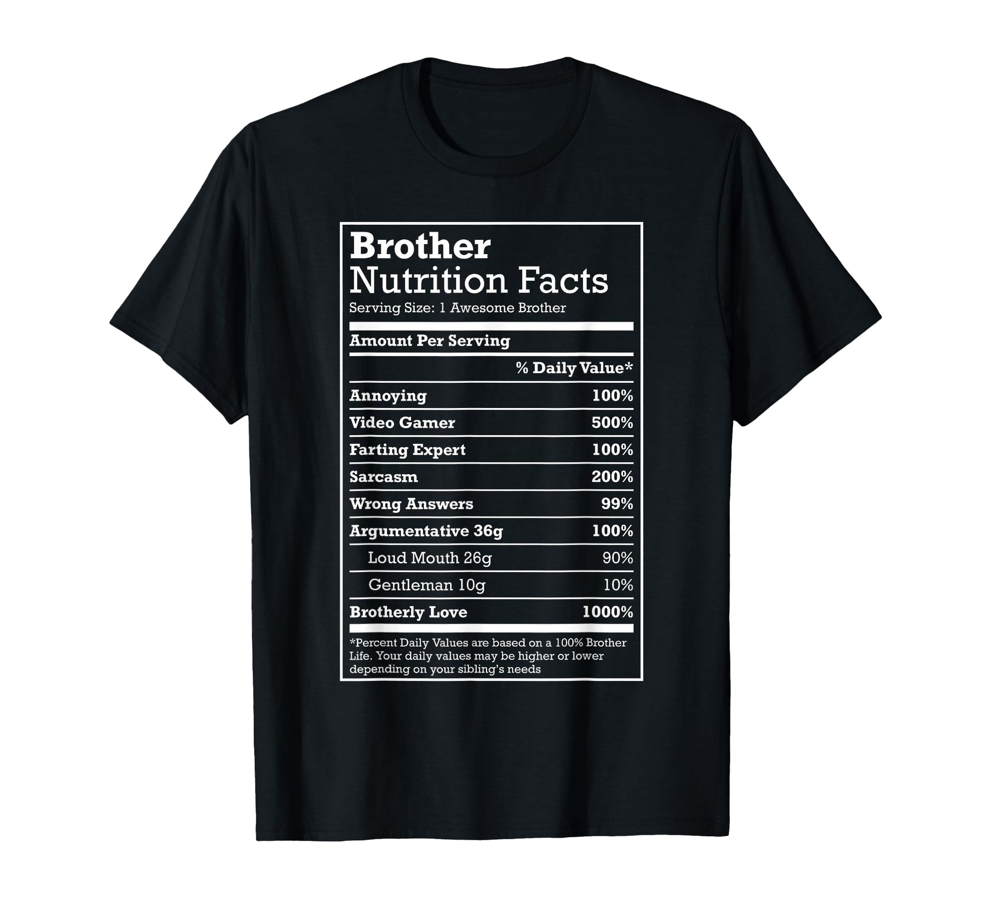 Annoying Brother Fun Nutritional T-Shirt - Streetwear Style Men Women - T-Shirt, Sweatshirt, Hoodie