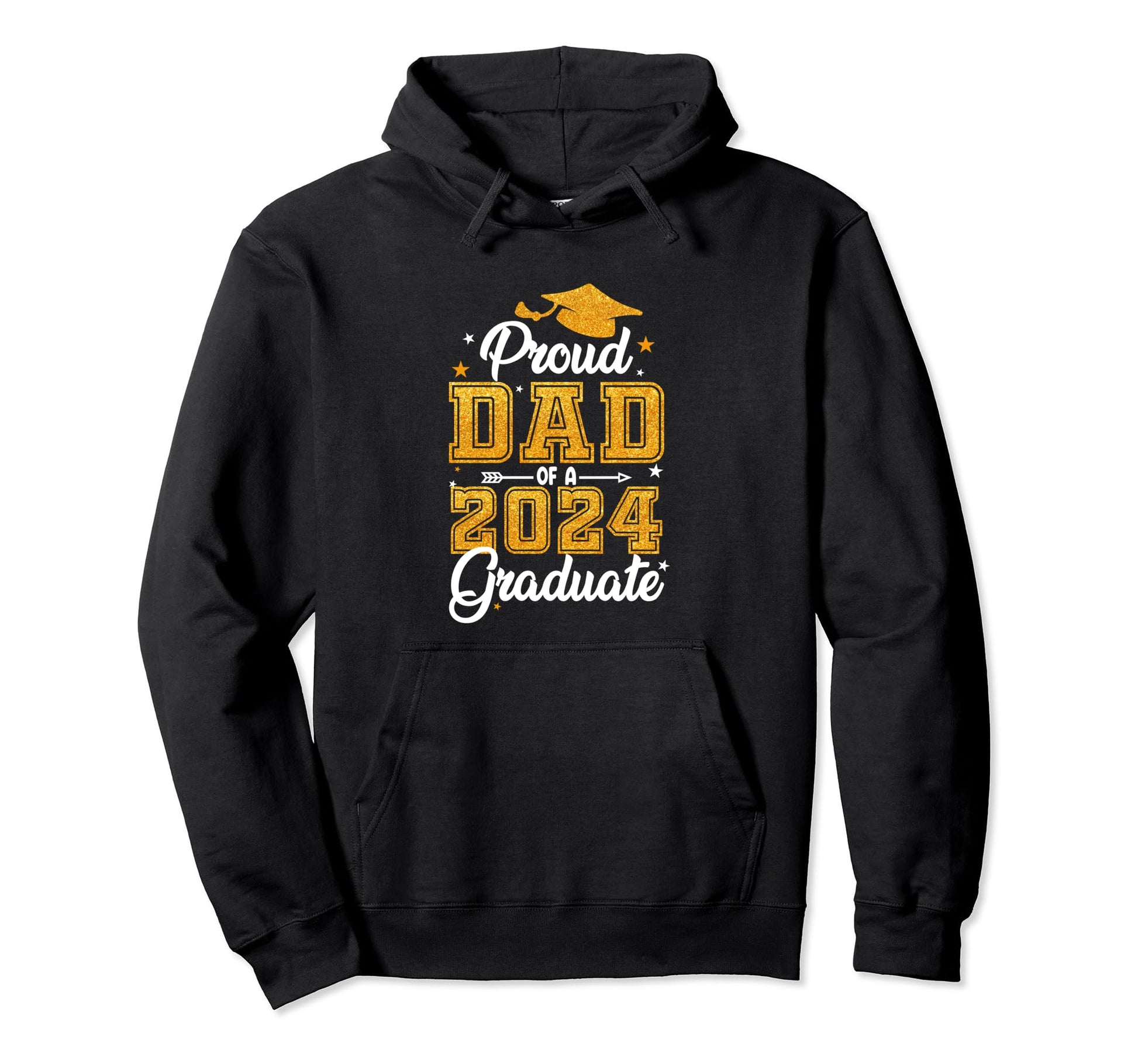 Proud Dad 2024 Graduate Class Senior Hoodie - Fun Novelty Design Unisex - T-Shirt, Sweatshirt, Hoodie