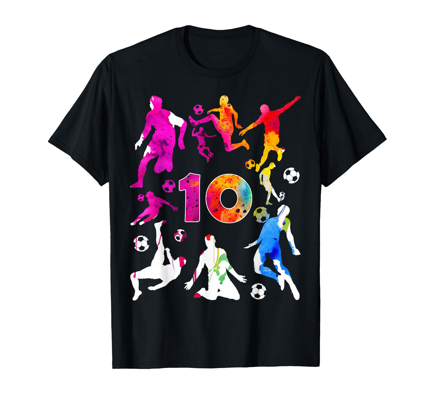 Number 10 Years Soccer 10Th T-Shirt - Casual Everyday Wear for Adults - T-Shirt, Sweatshirt, Hoodie