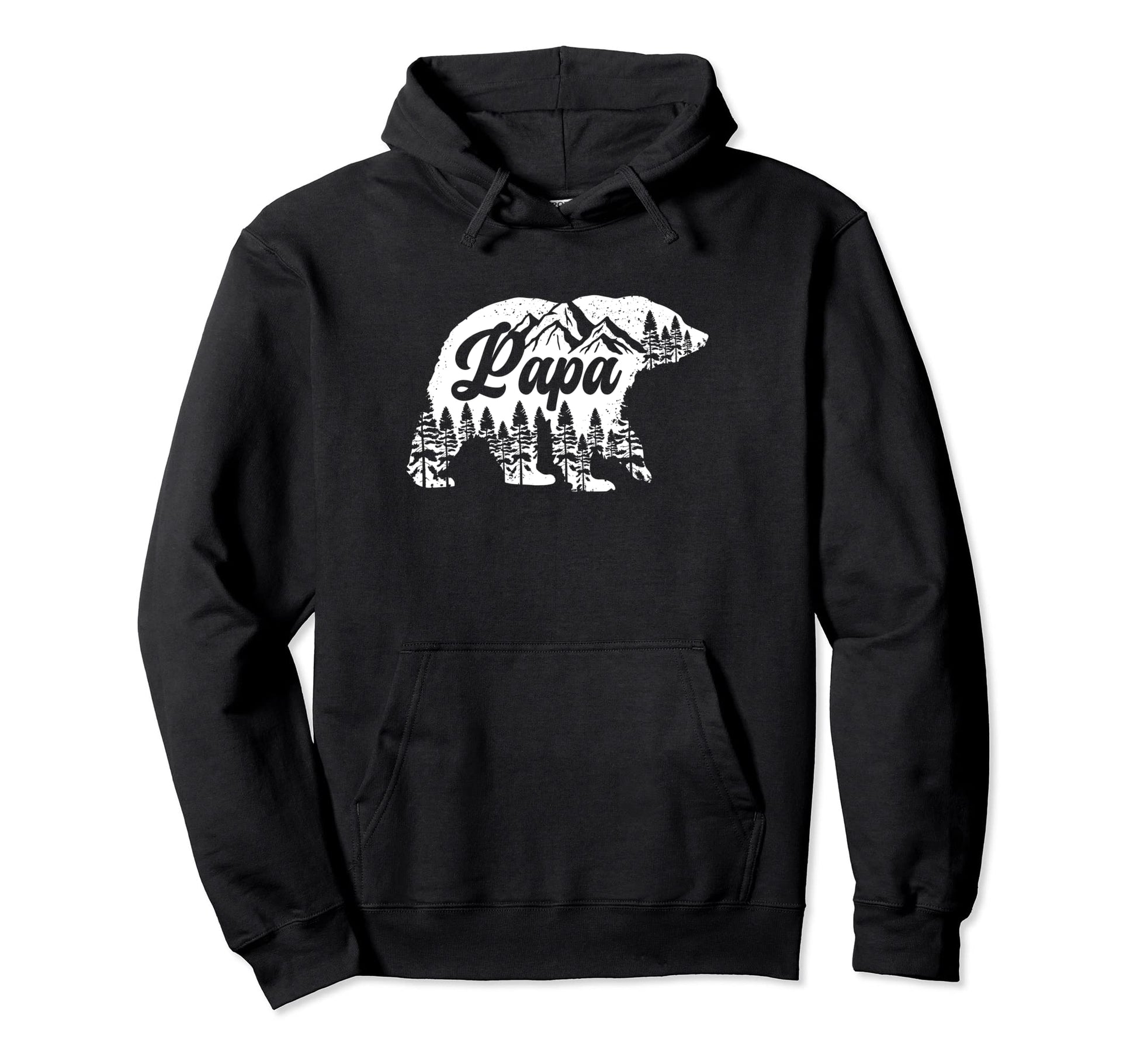 Papa Mountain Bear Wildlife Forest Animal Hoodie - Trendy Graphic Unisex - T-Shirt, Sweatshirt, Hoodie