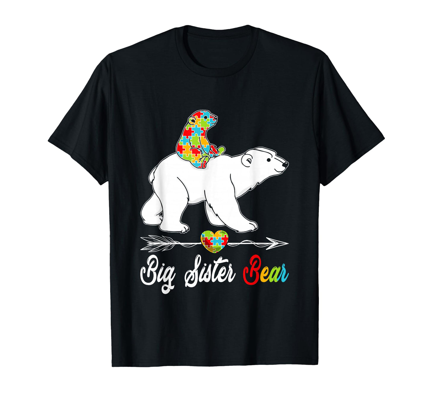 Big Sister Bear Autism Awareness T-Shirt - Unique Graphic for Adults - T-Shirt, Sweatshirt, Hoodie