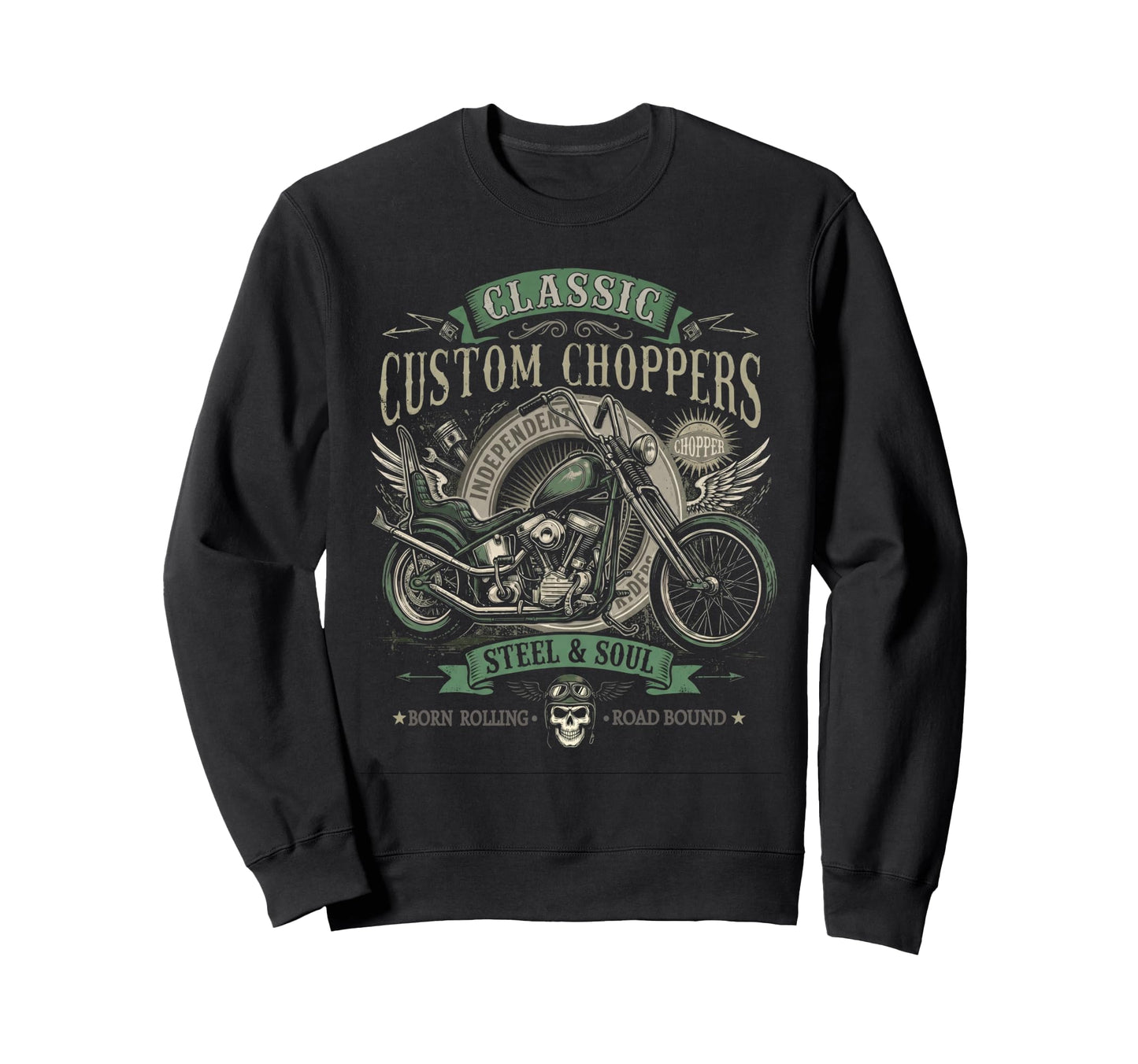 Biker Dad Grunge Fathers Day Sweatshirt - Streetwear Style Men Women - T-Shirt, Sweatshirt, Hoodie