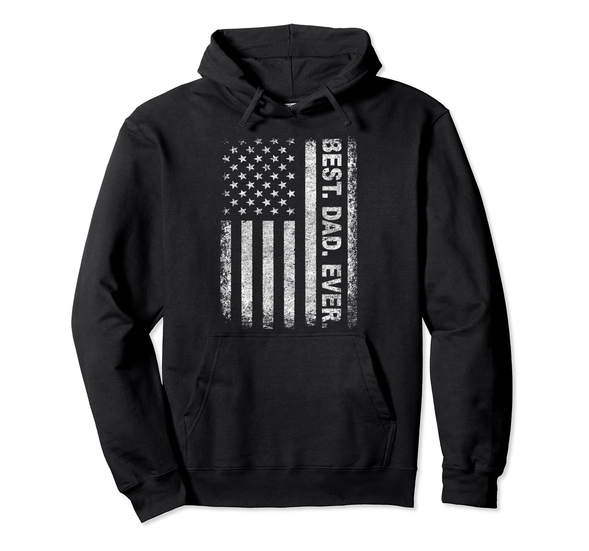 Best Dad Ever American Flag Fathers Hoodie - Novelty Apparel for Adults - T-Shirt, Sweatshirt, Hoodie