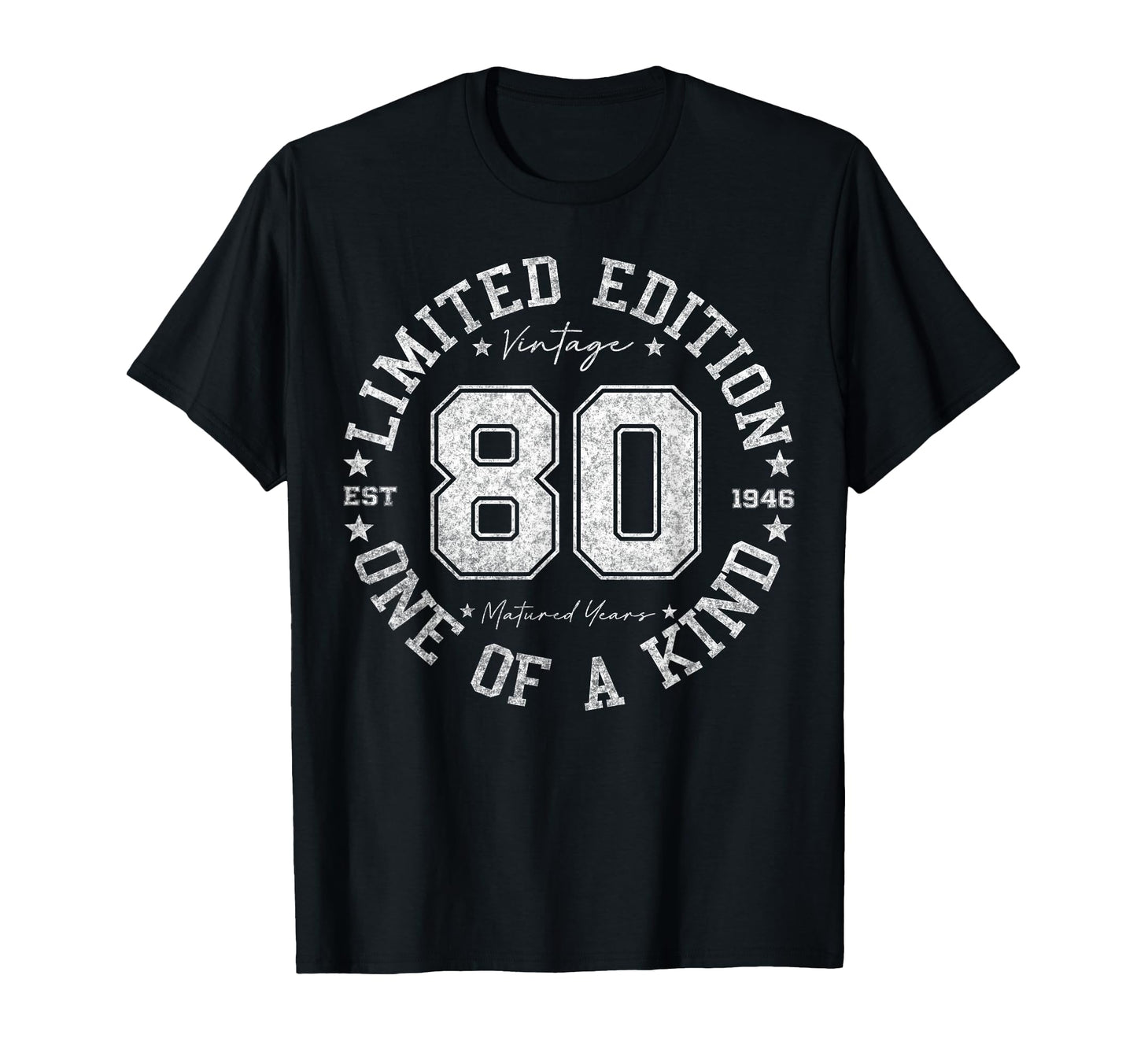 80 Year Old Gifts 1946 80Th Birthday T-Shirt - Aesthetic Graphic for Adults - T-Shirt, Sweatshirt, Hoodie
