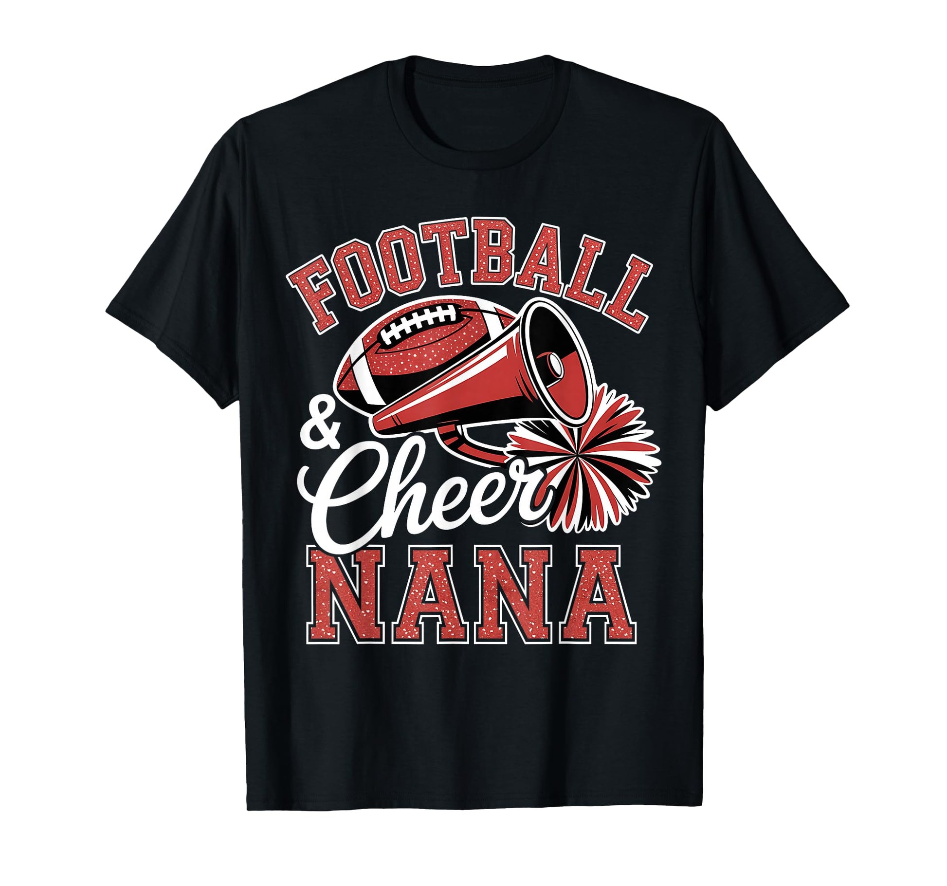 Football Cheer Nana Cheerleader T-Shirt - Custom Art Print Unisex - T-Shirt, Sweatshirt, Hoodie