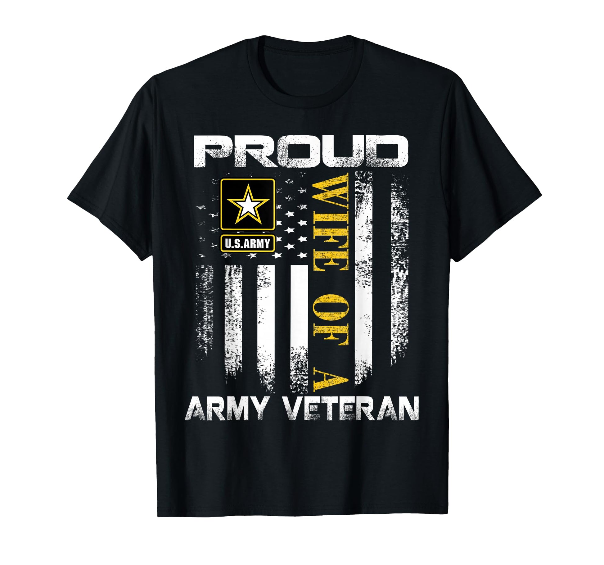 Proud Wife Army Veteran American Flag T-Shirt - Aesthetic Graphic Men Women - T-Shirt, Sweatshirt, Hoodie