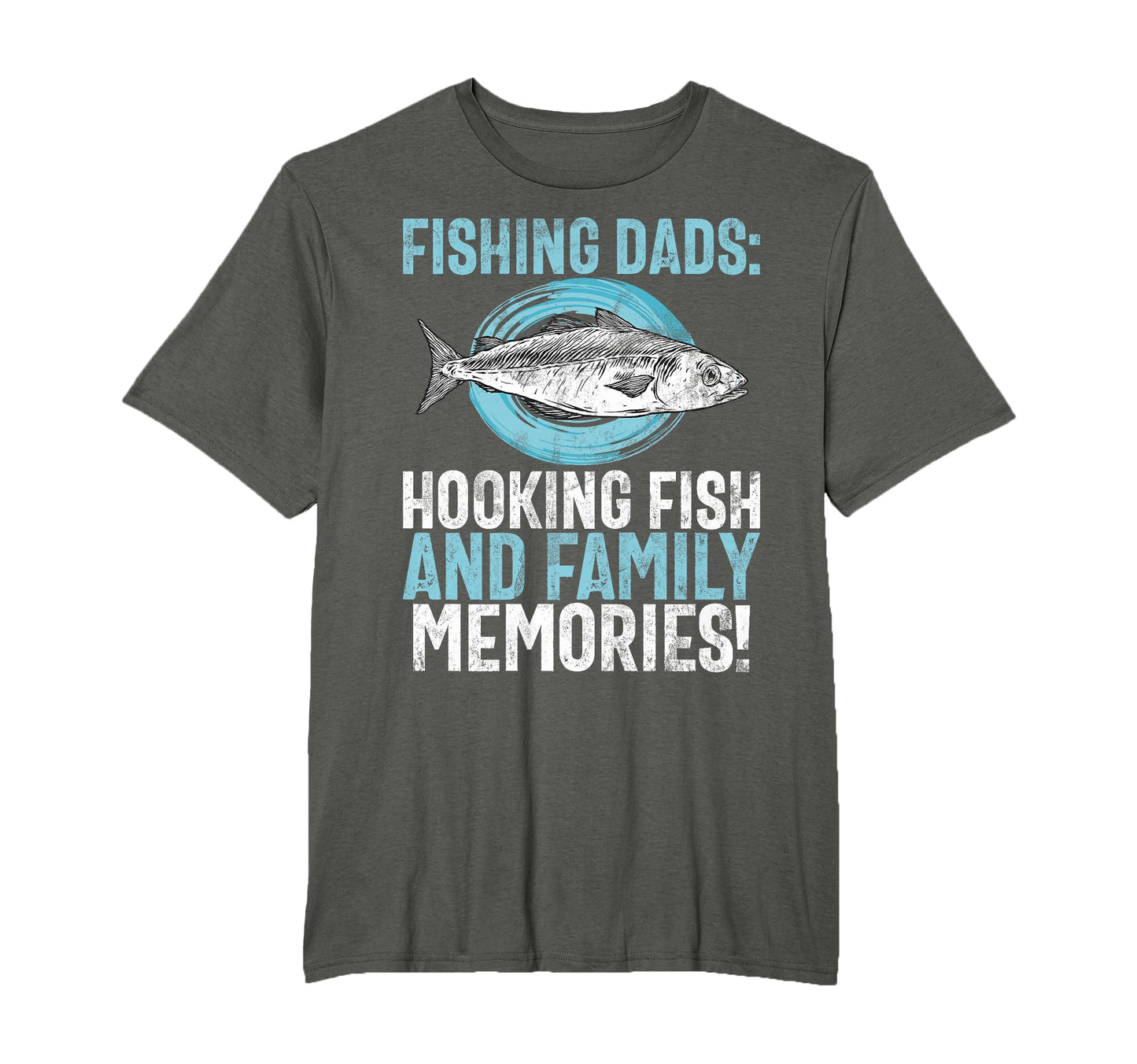 Fishing Dads Hooking Fish And Family T-Shirt - Custom Art Print for Adults - T-Shirt, Sweatshirt, Hoodie