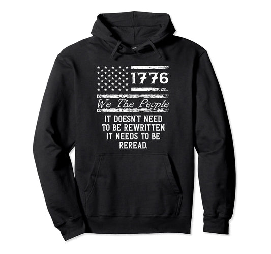 1776 We People It American Flag Hoodie - Aesthetic Graphic for Adults - T-Shirt, Sweatshirt, Hoodie
