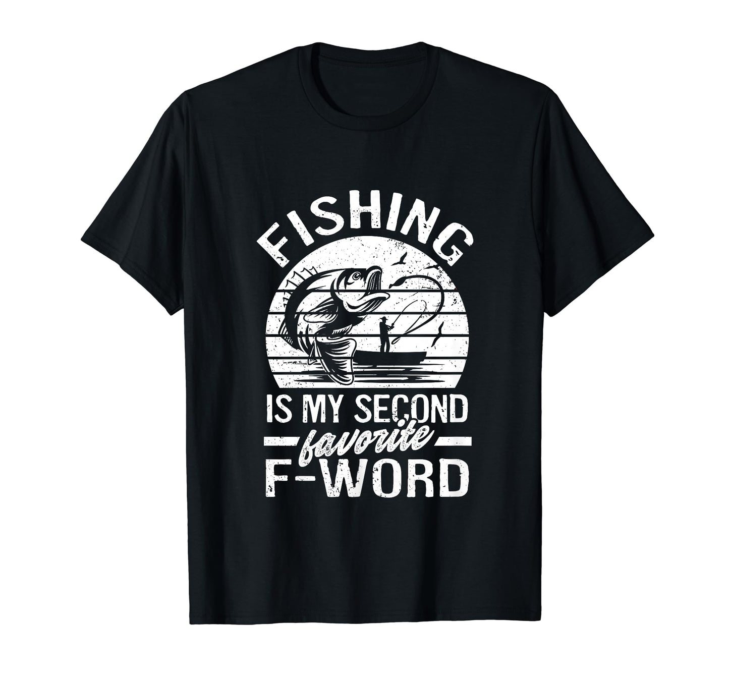 Funny Fishing Is My Second Favorite T-Shirt - Minimalist Print for Adults - T-Shirt, Sweatshirt, Hoodie