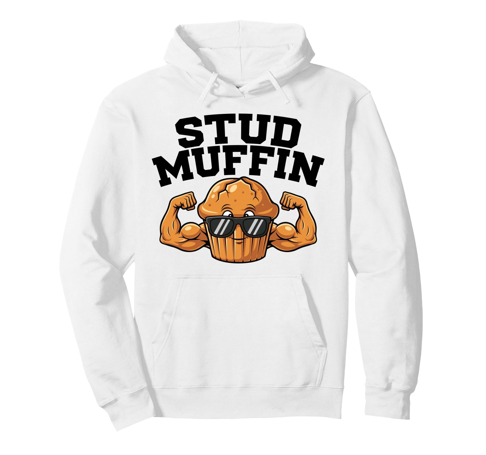 Stud Muffin Dad Boyfriend Stud Muffin Hoodie - Minimalist Print for Adults - T-Shirt, Sweatshirt, Hoodie