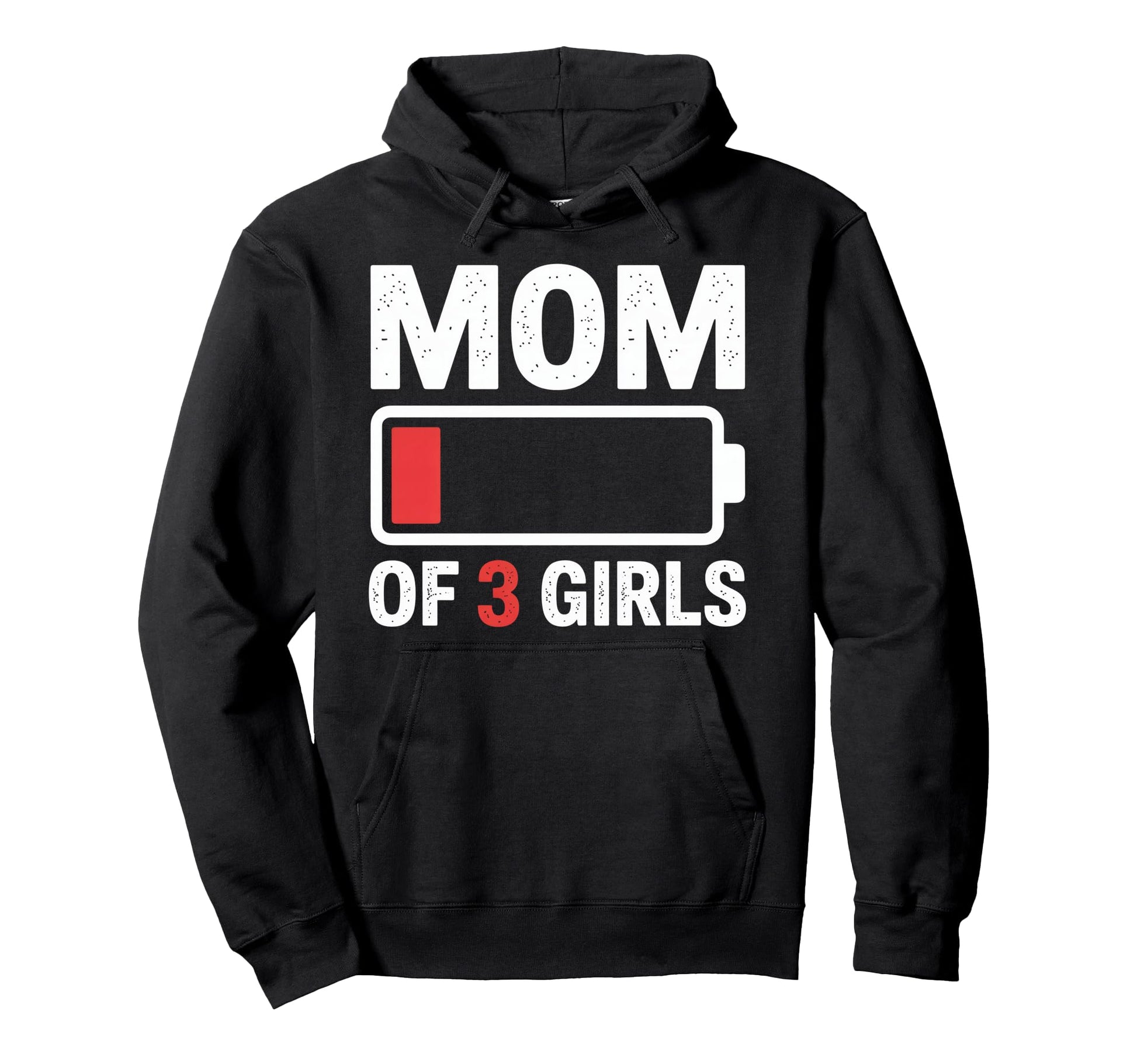 Mom 3 Funny Exhausted Mother Hoodie - Minimalist Print Men Women - T-Shirt, Sweatshirt, Hoodie