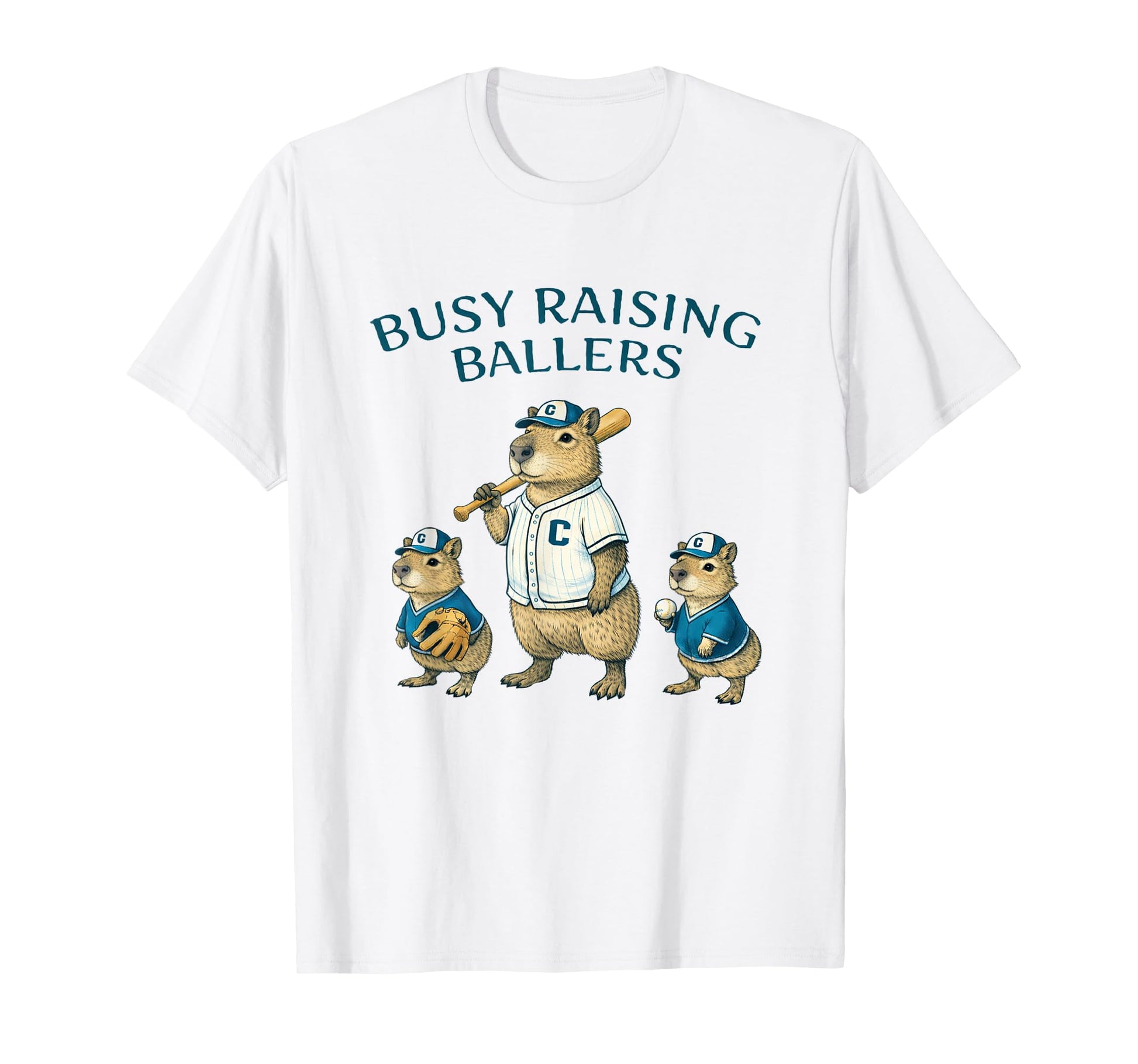Busy Raising Baller Baseball Softball T-Shirt - Minimalist Print Unisex - T-Shirt, Sweatshirt, Hoodie