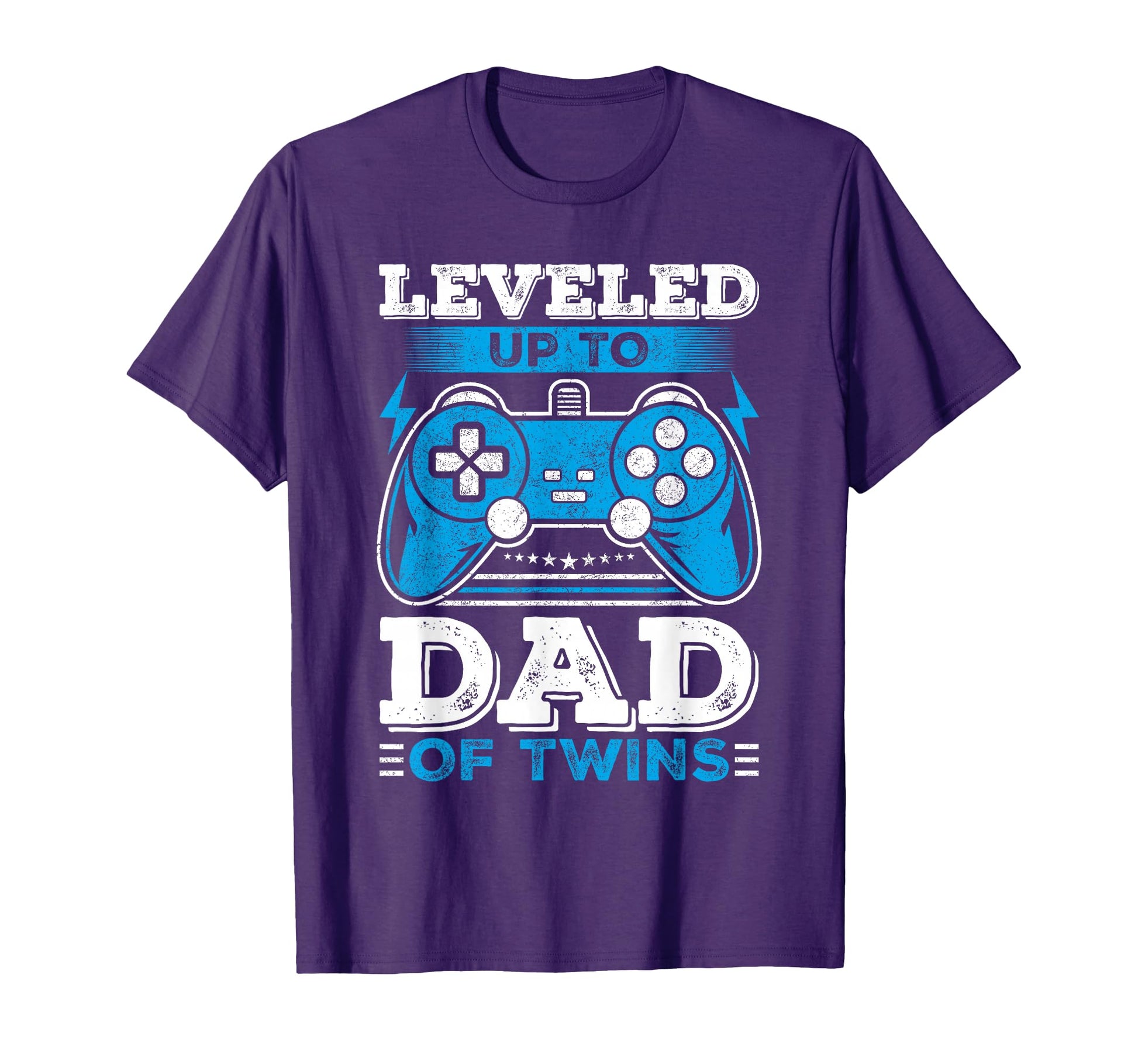 Leveled Up To Dad Twins Video Gamer T-Shirt - Unique Graphic Men Women - T-Shirt, Sweatshirt, Hoodie