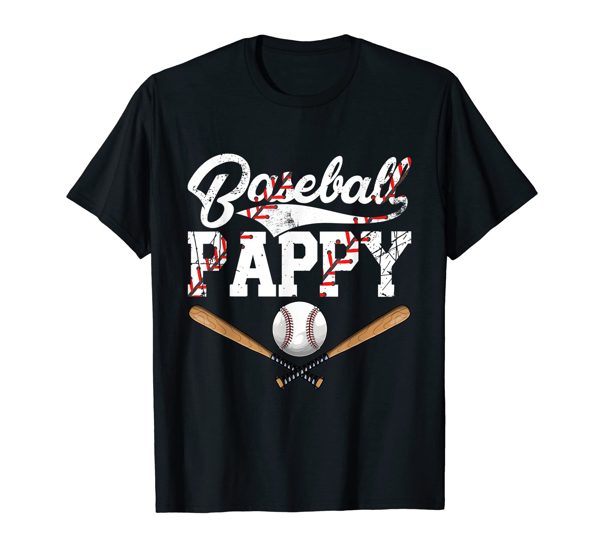 Mens Distressed Baseball Pappy Family T-Shirt - Custom Art Print Men Women - T-Shirt, Sweatshirt, Hoodie
