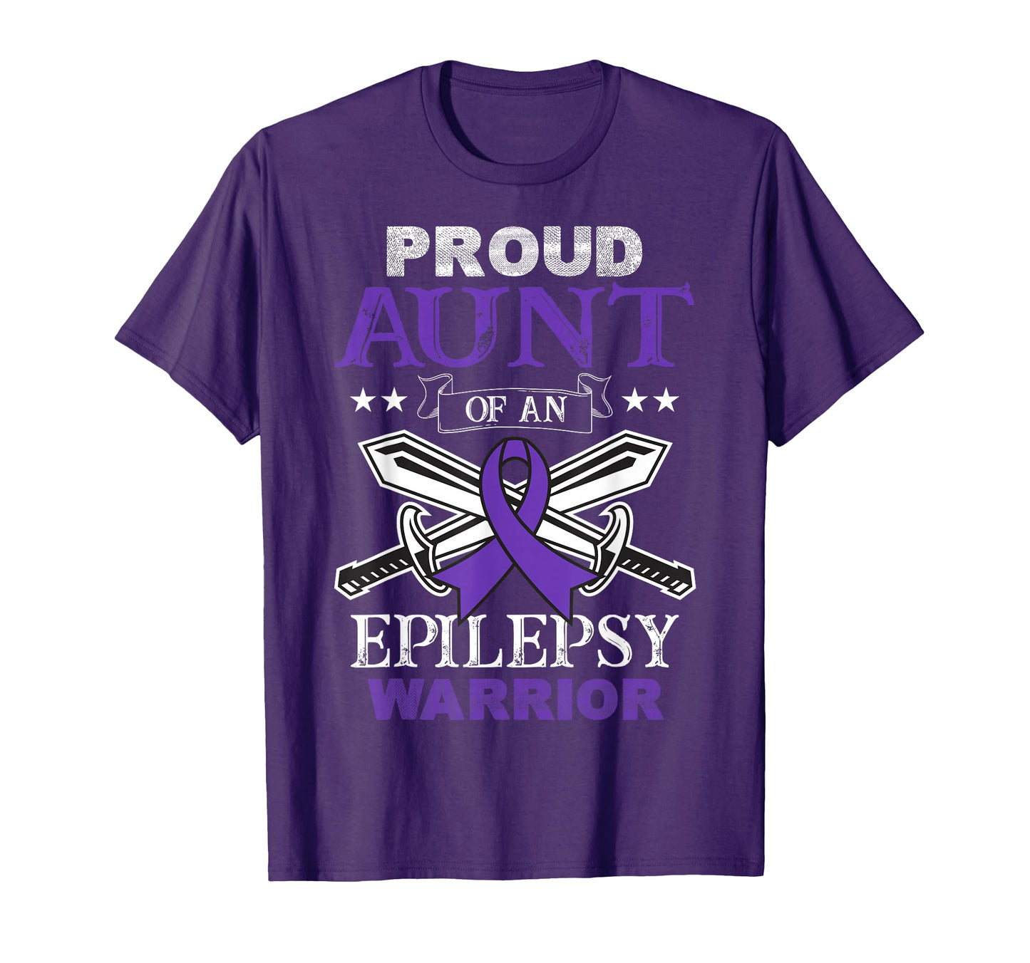 Proud Aunt Epilepsy Warrior Family T-Shirt - Unique Graphic Men Women - T-Shirt, Sweatshirt, Hoodie