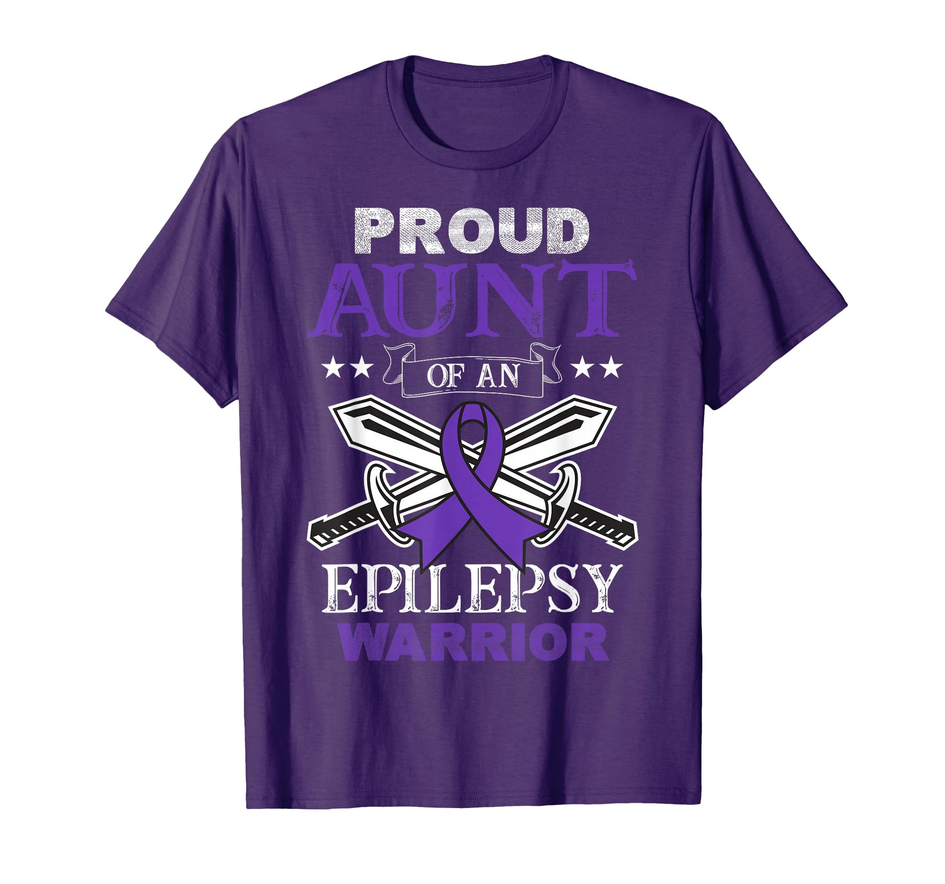 Proud Aunt Epilepsy Warrior Family T-Shirt - Unique Graphic Men Women - T-Shirt, Sweatshirt, Hoodie