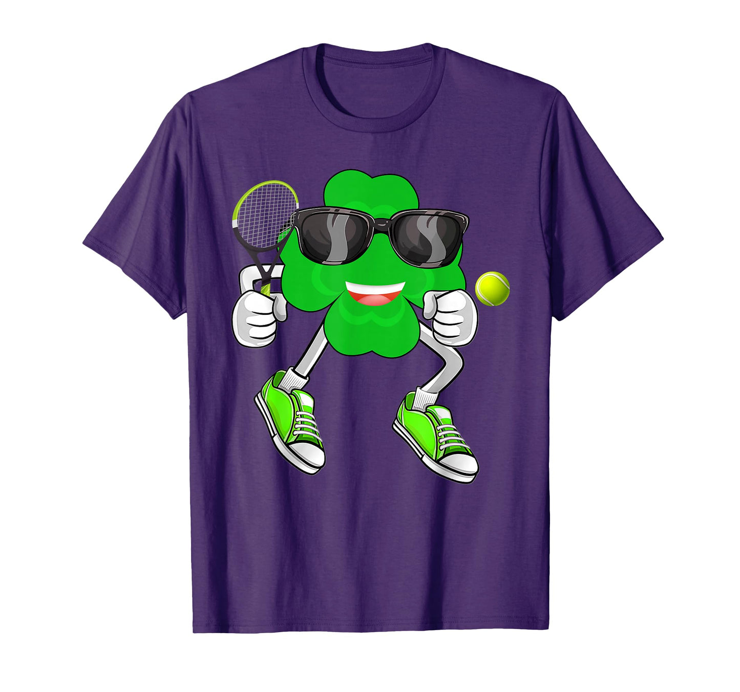 Shamrock Playing Tennis Leprechaun T-Shirt - Minimalist Print for Adults - T-Shirt, Sweatshirt, Hoodie