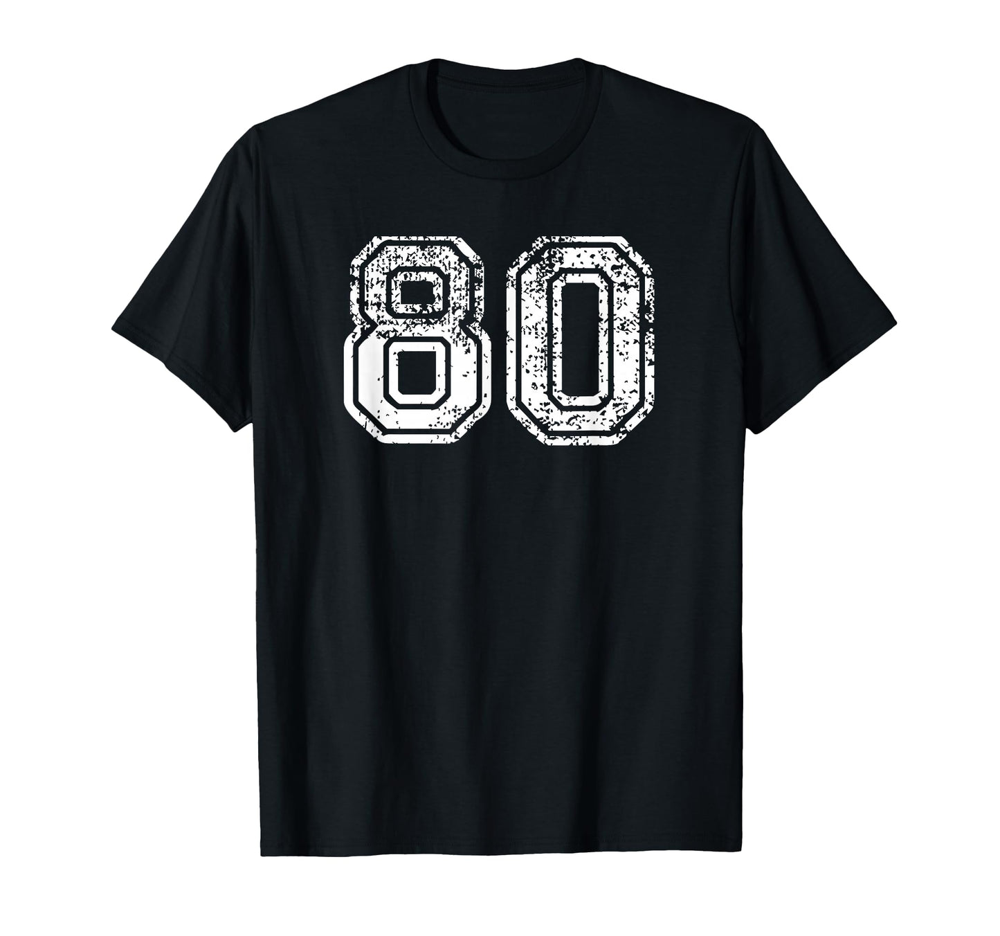 Number 80 Baseball Football T-Shirt - Casual Everyday Wear Men Women - T-Shirt, Sweatshirt, Hoodie