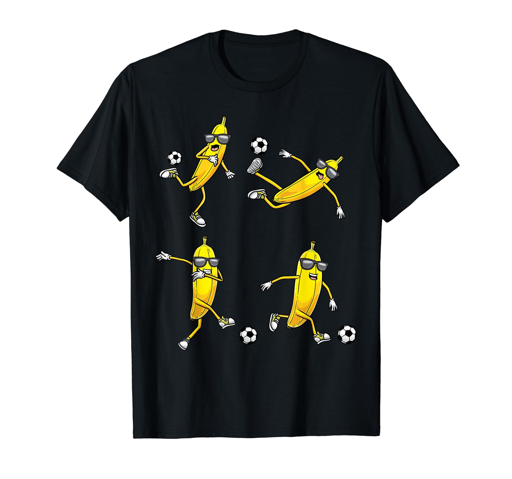 Banana Playing Soccer Fruit Soccer T-Shirt - Fun Novelty Design for Adults - T-Shirt, Sweatshirt, Hoodie