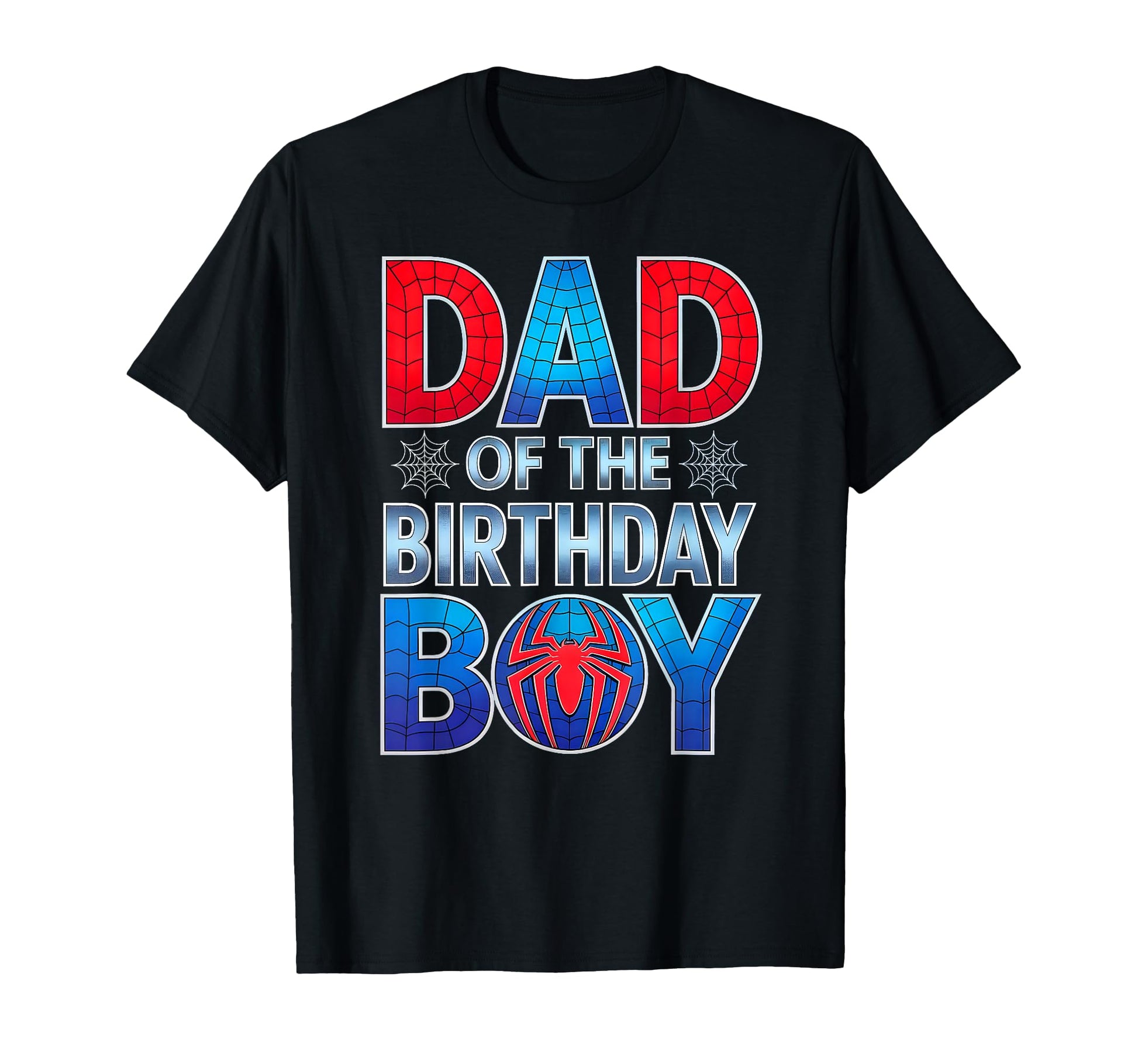 Dad Birthday Spider Web Matching T-Shirt - Minimalist Print for Adults - T-Shirt, Sweatshirt, Hoodie
