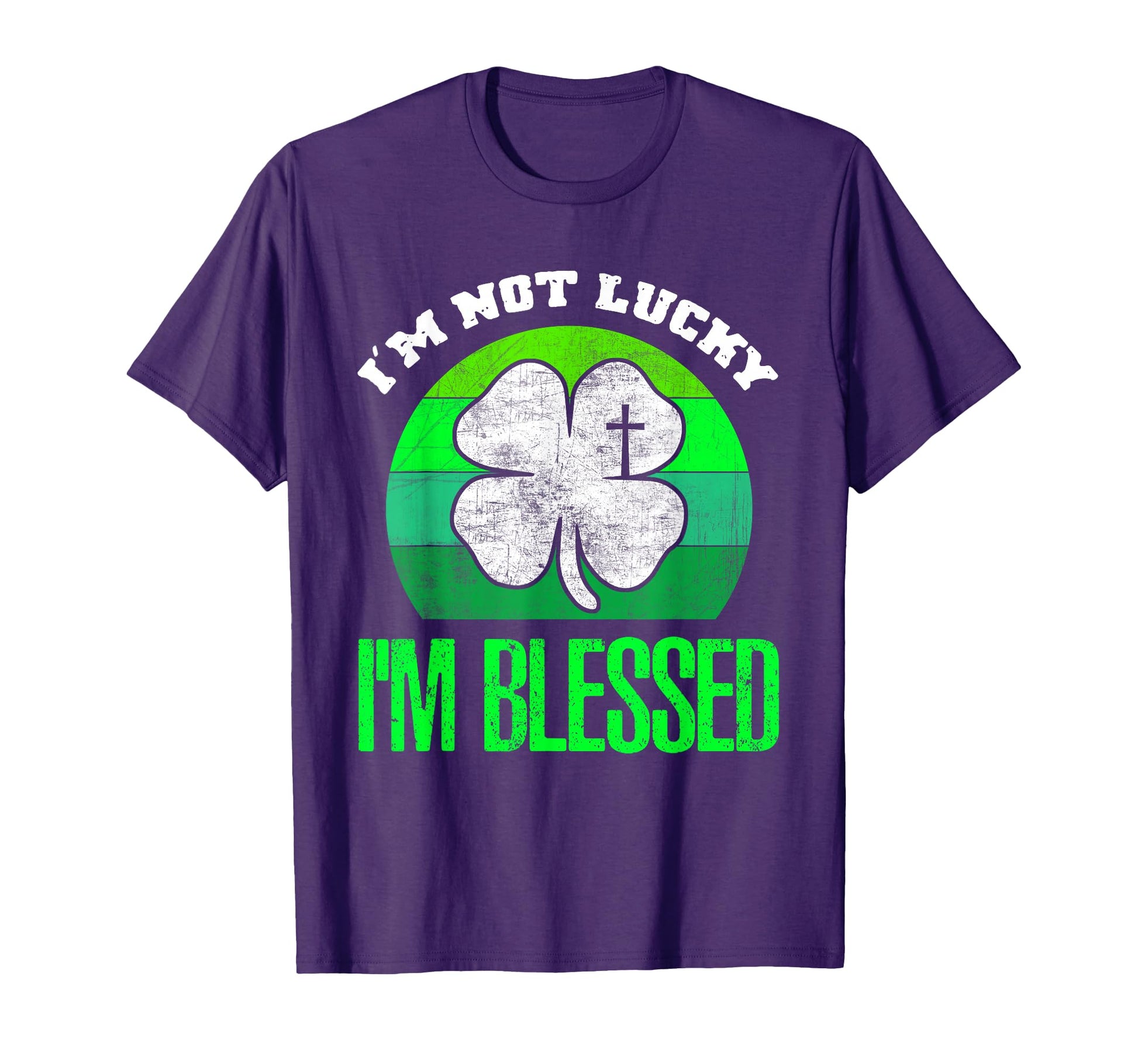 Im Not Lucky Im Blessed Shamrock T-Shirt - Minimalist Print for Adults - T-Shirt, Sweatshirt, Hoodie
