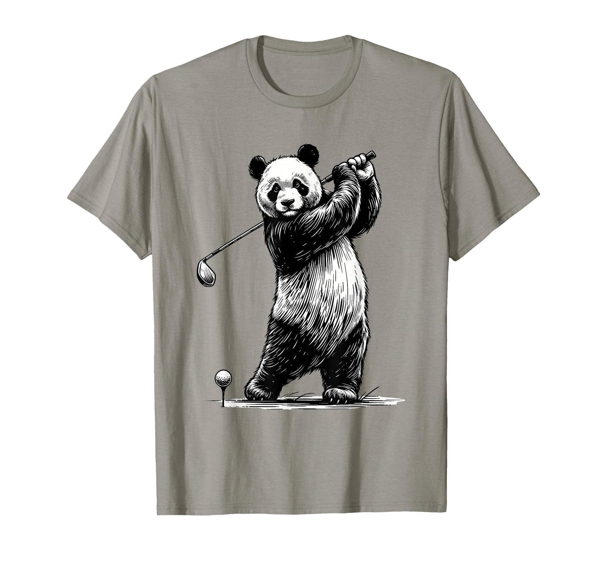 Panda Bear Playing Golf Funny Golfing T-Shirt - Graphic Print for Adults - T-Shirt, Sweatshirt, Hoodie