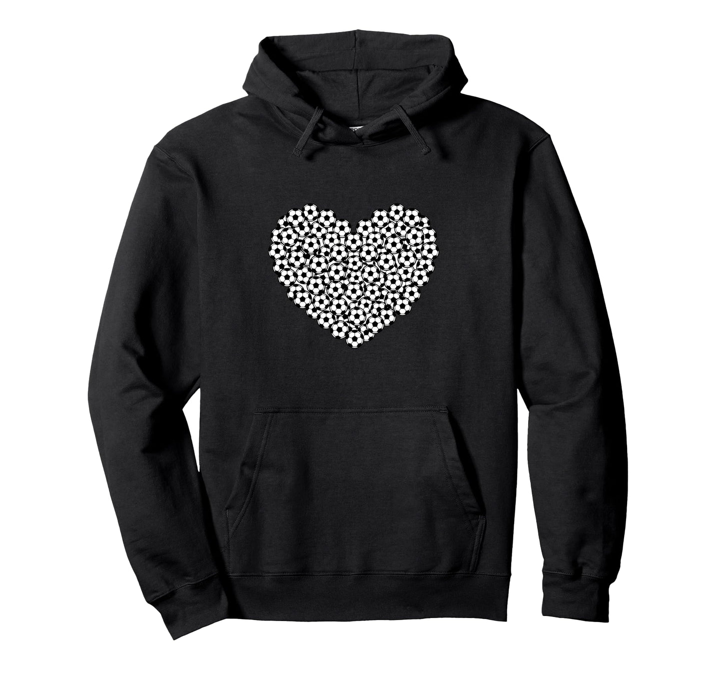 Heart Shaped Soccer Ball Artwork Hoodie - Aesthetic Graphic for Adults - T-Shirt, Sweatshirt, Hoodie