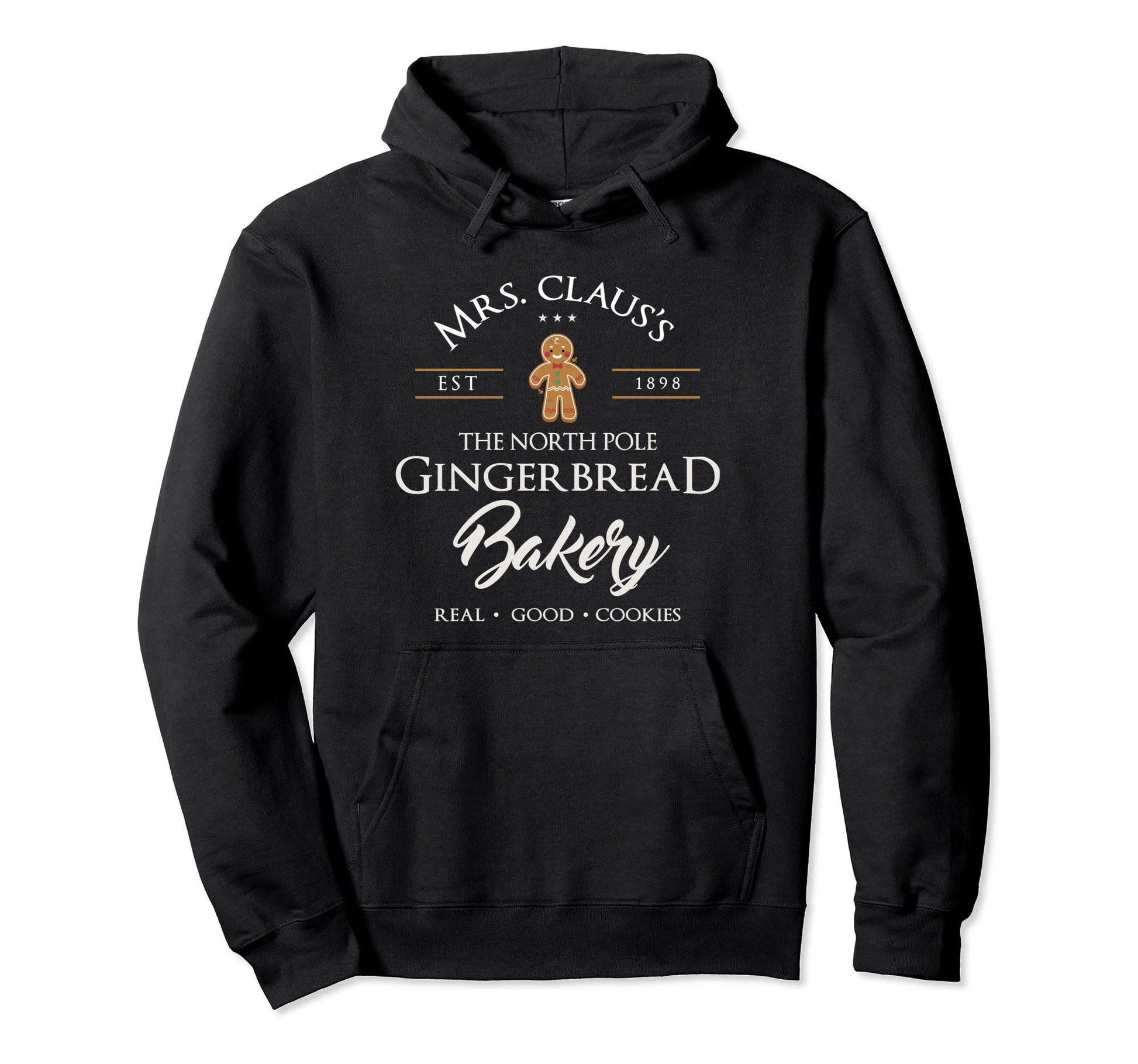 Mrs Claus Gingerbread Baking Any Family Hoodie - Graphic Print Men Women - T-Shirt, Sweatshirt, Hoodie