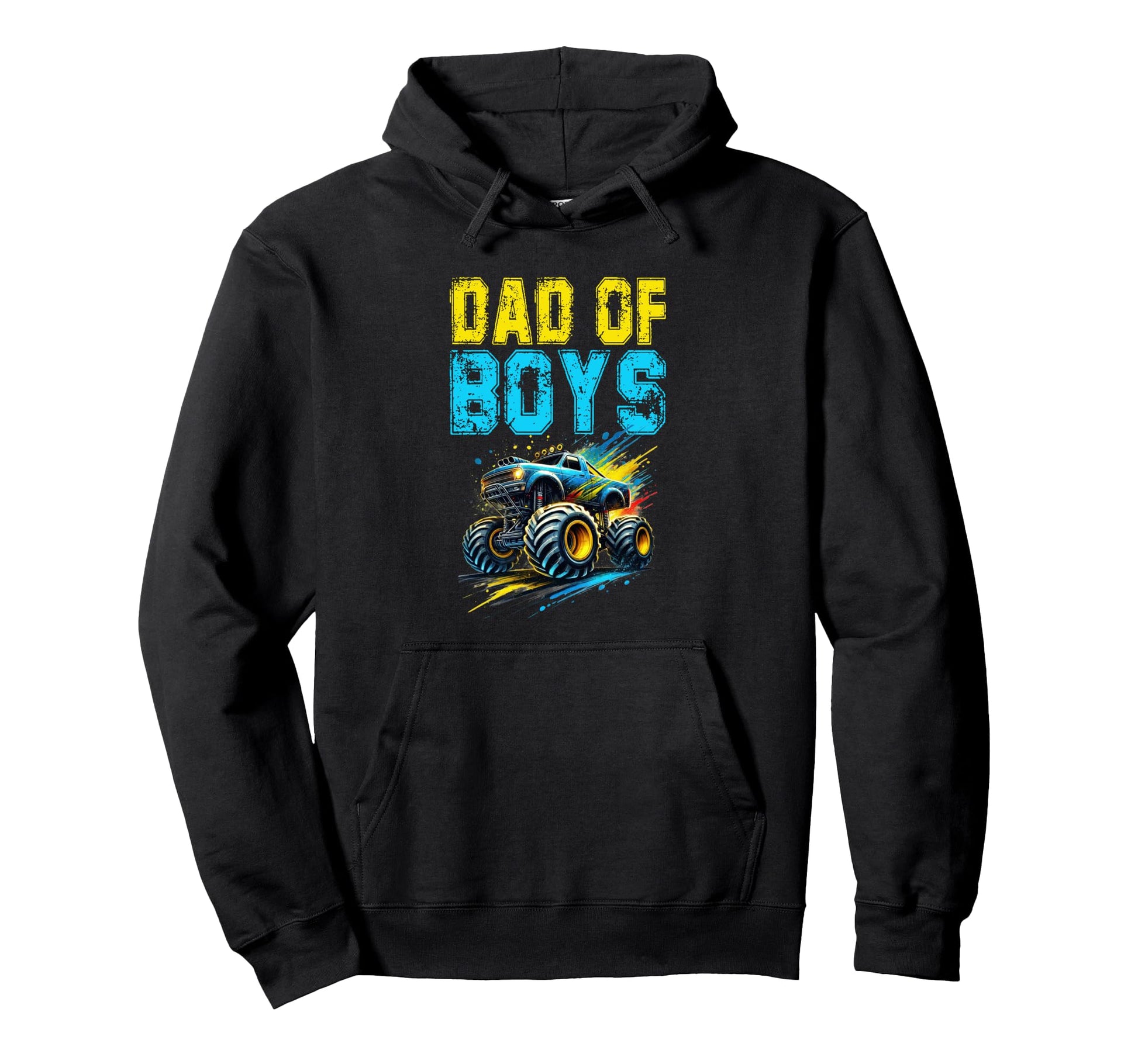 Monster Truck Dad Fathers Day Hoodie - Trendy Graphic for Adults - T-Shirt, Sweatshirt, Hoodie