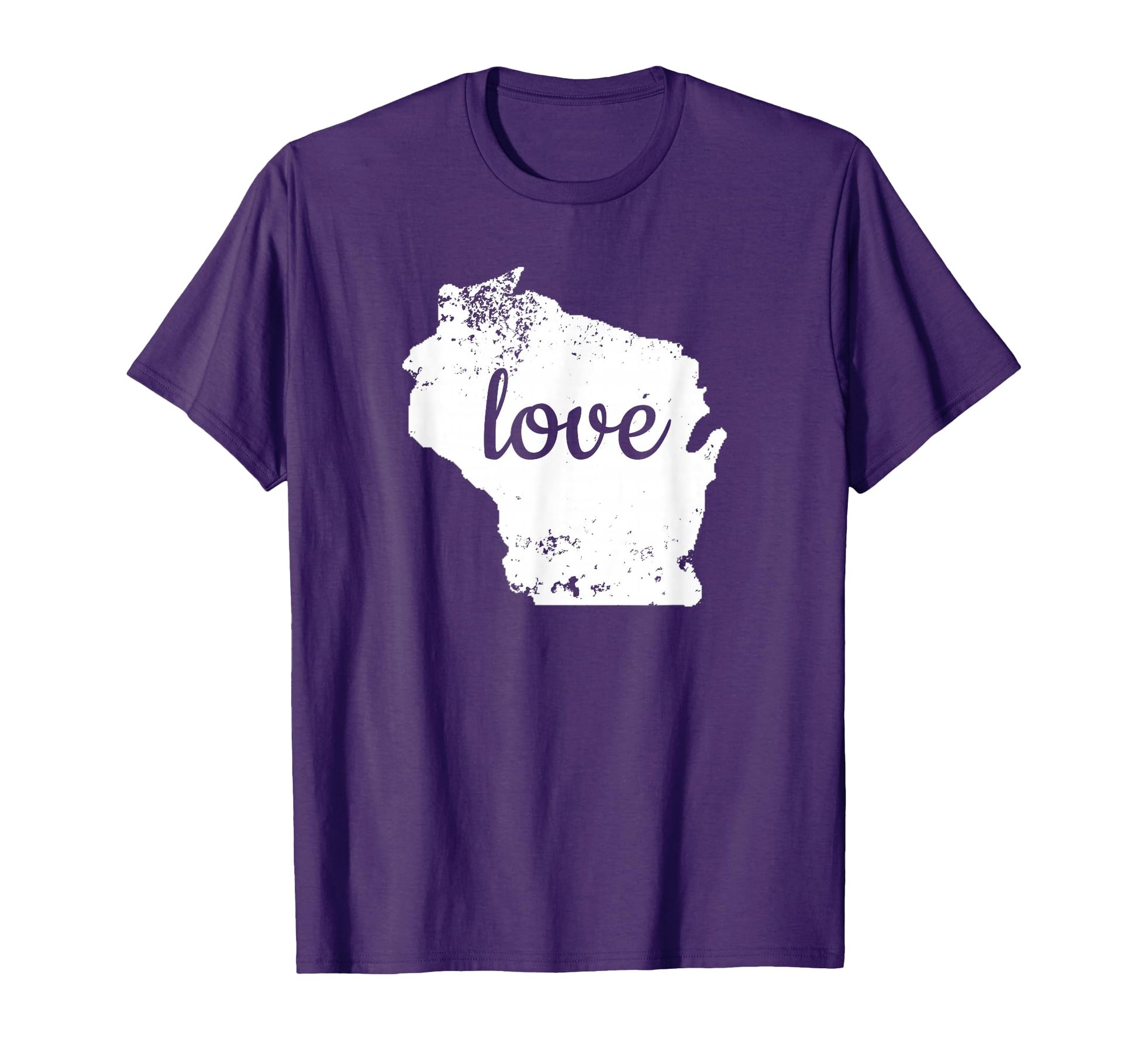 Grunge Wisconsin Love Proud Wi Map T-Shirt - Casual Everyday Wear Unisex - T-Shirt, Sweatshirt, Hoodie
