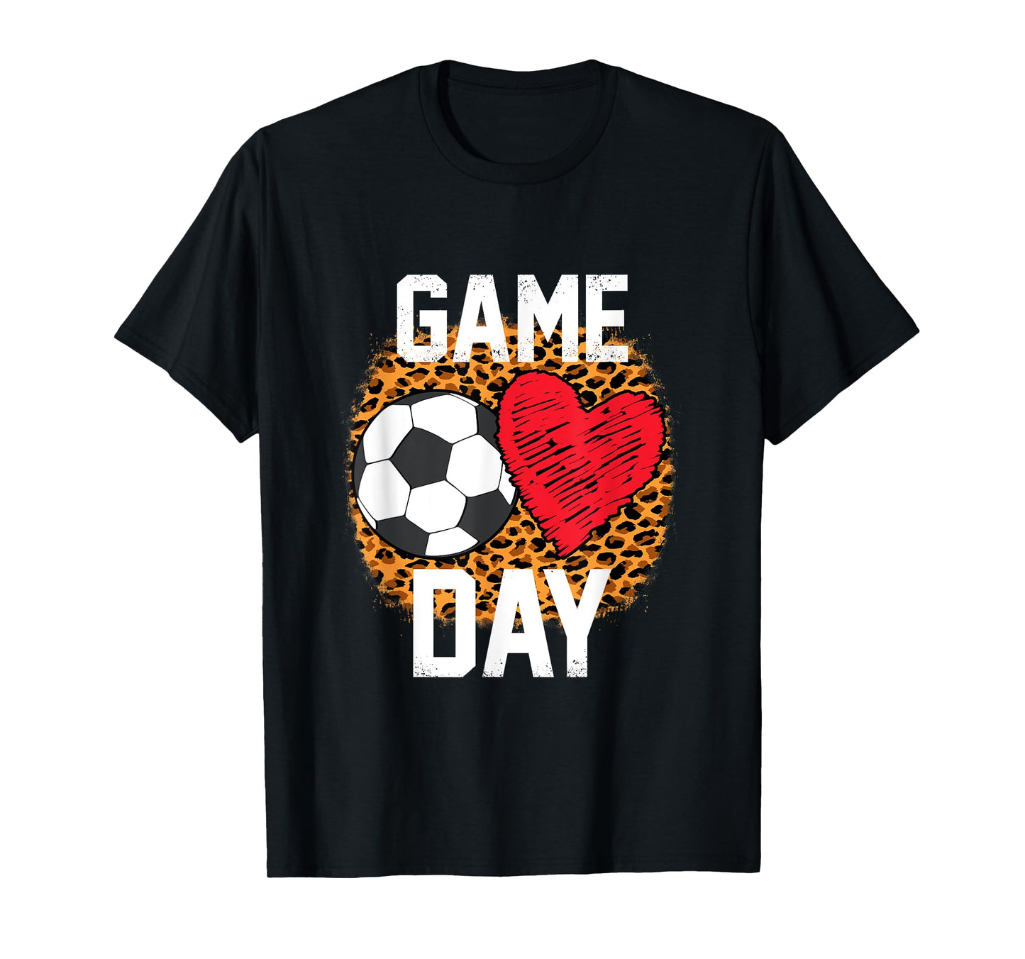 Soccer Game Day Leopard Cheetah T-Shirt - Casual Everyday Wear for Adults - T-Shirt, Sweatshirt, Hoodie