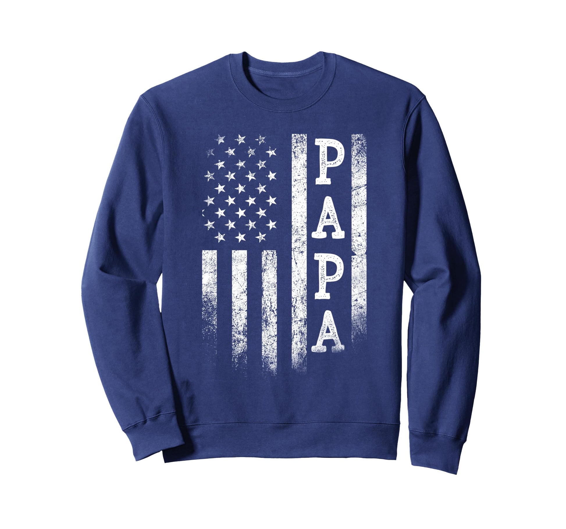Papa American Flag Papa Gifts Sweatshirt - Minimalist Print for Adults - T-Shirt, Sweatshirt, Hoodie