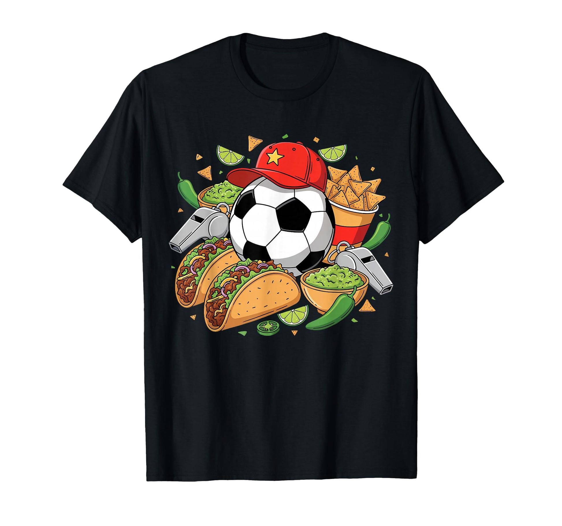 Tacos Party Vibes And Soccer Fan T-Shirt - Trendy Graphic Men Women - T-Shirt, Sweatshirt, Hoodie