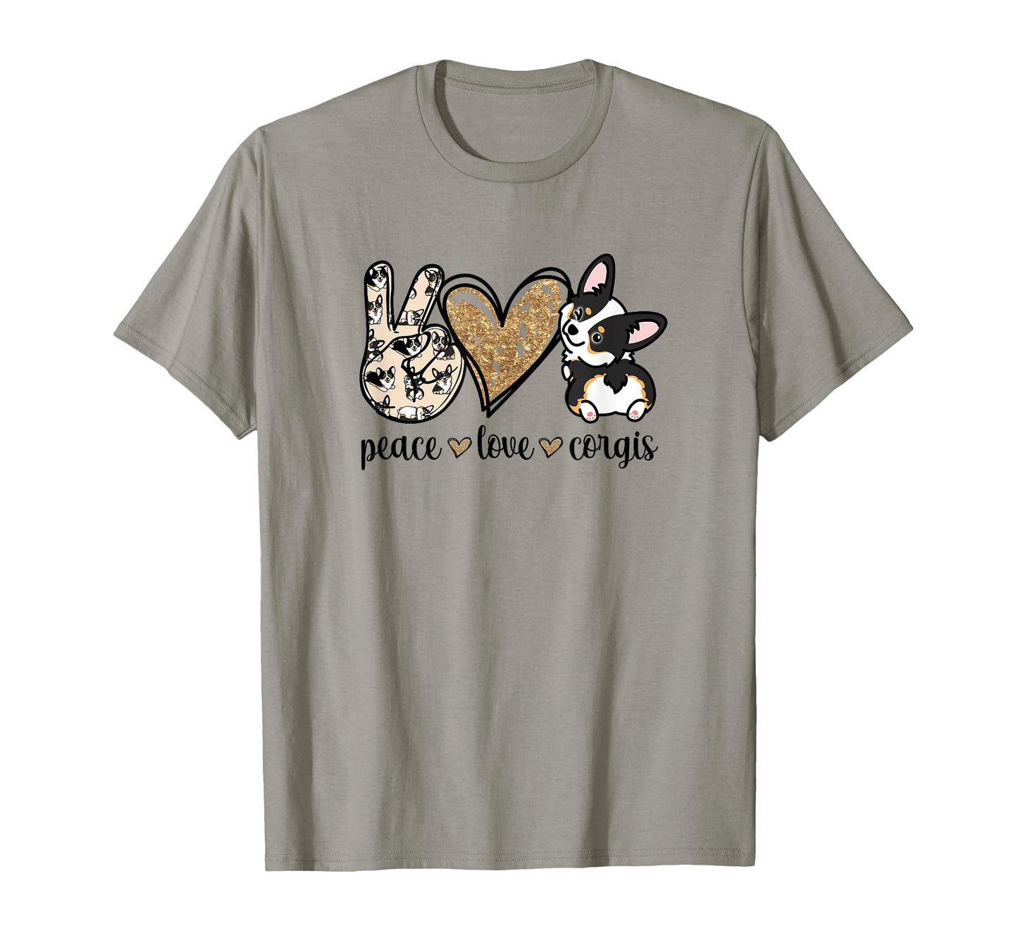 Womens Funny Peace Love Black Tricolor T-Shirt - Unique Graphic Men Women - T-Shirt, Sweatshirt, Hoodie