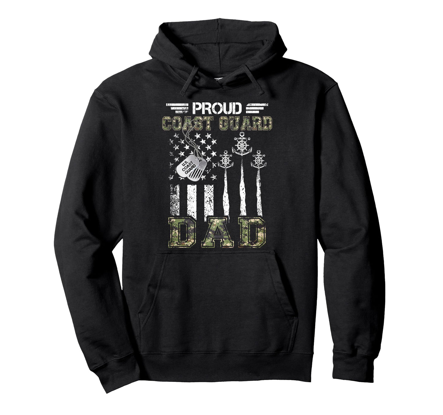 Proud Coast Guard Dad Us Coast Guard Hoodie - Graphic Print Unisex - T-Shirt, Sweatshirt, Hoodie