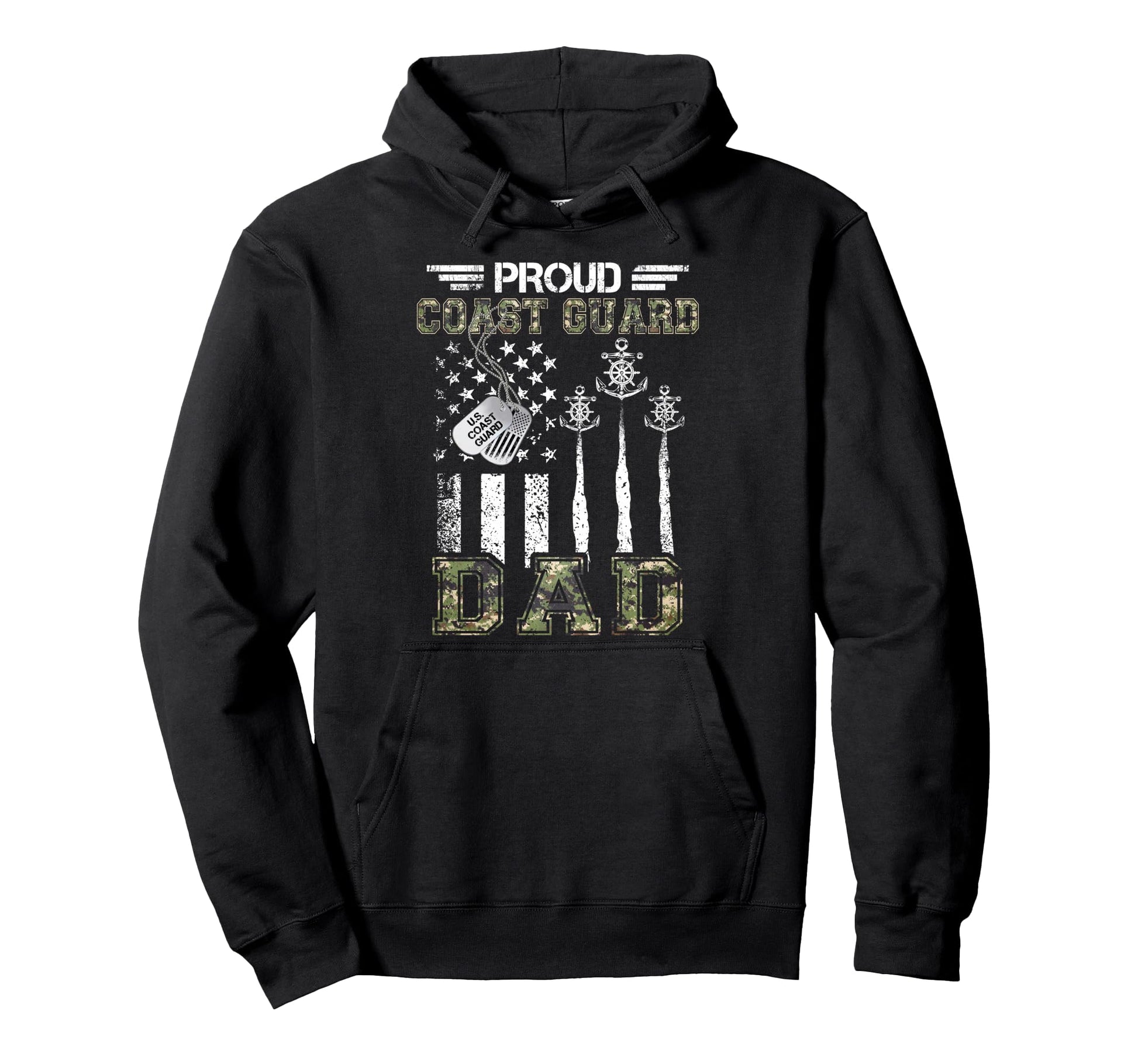 Proud Coast Guard Dad Us Coast Guard Hoodie - Graphic Print Unisex - T-Shirt, Sweatshirt, Hoodie