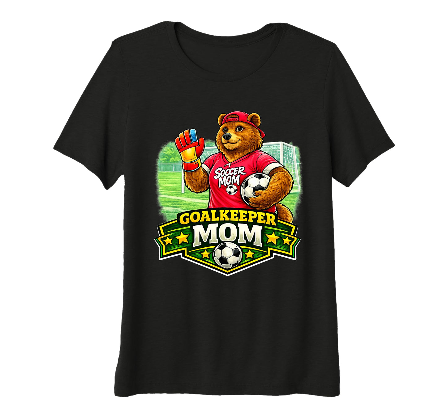 Womens Goalkeeper Mom Soccer T-Shirt - Fun Novelty Design for Adults - T-Shirt, Sweatshirt, Hoodie