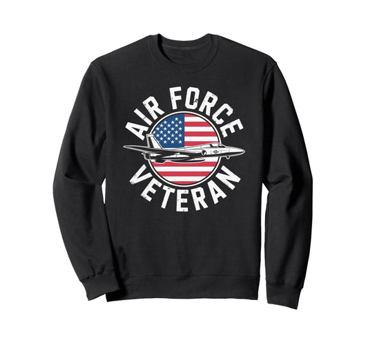 Air Force Veteran Us American Sweatshirt - Casual Everyday Wear Unisex - T-Shirt, Sweatshirt, Hoodie