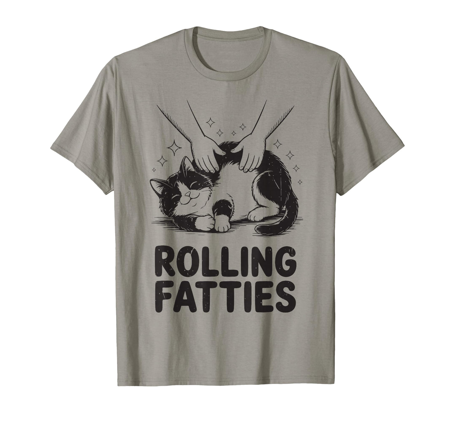 Cat Rolling Fatties Funny Tuxedo Cat T-Shirt - Unique Graphic Men Women - T-Shirt, Sweatshirt, Hoodie
