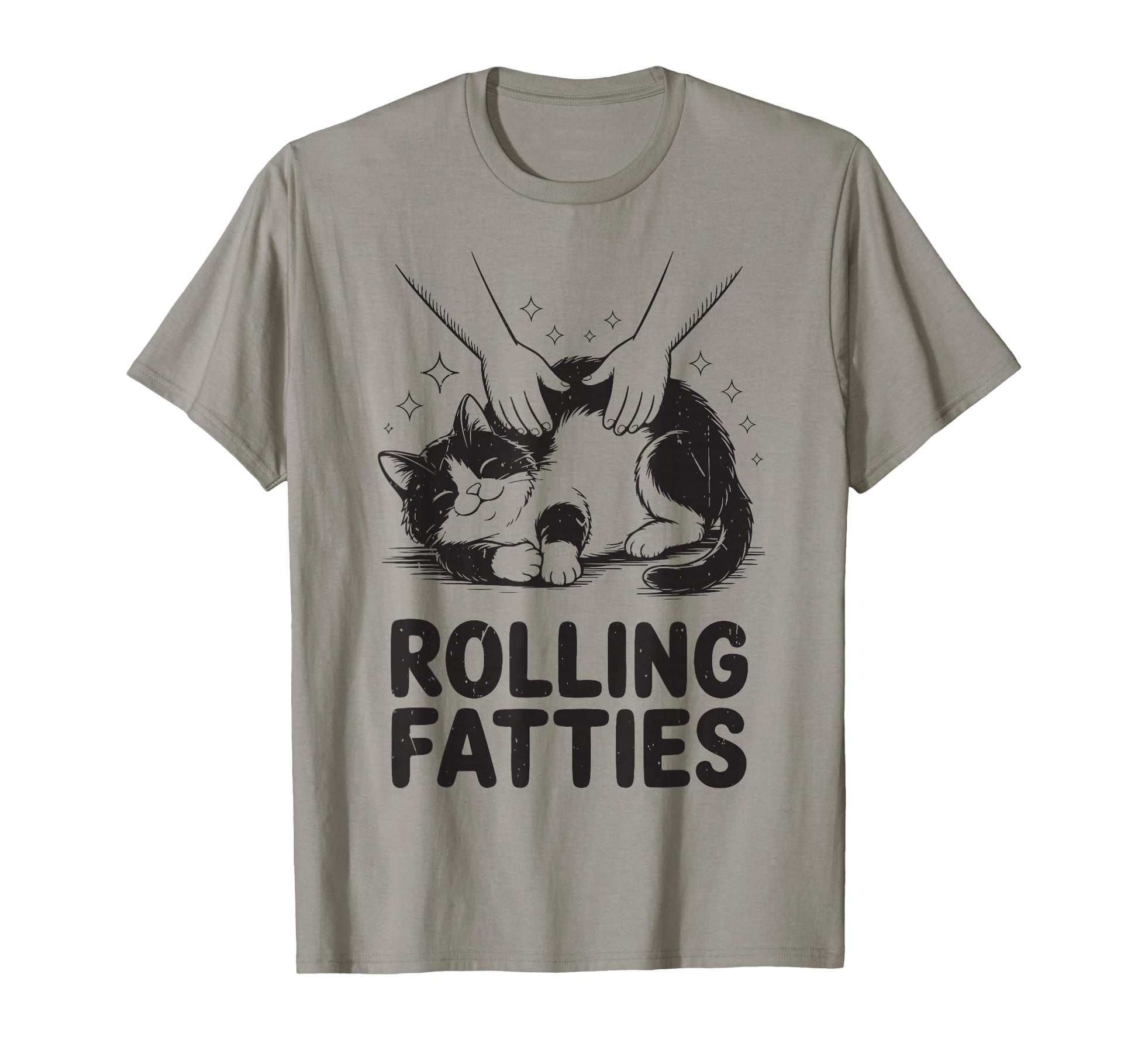 Cat Rolling Fatties Funny Tuxedo Cat T-Shirt - Unique Graphic Men Women - T-Shirt, Sweatshirt, Hoodie