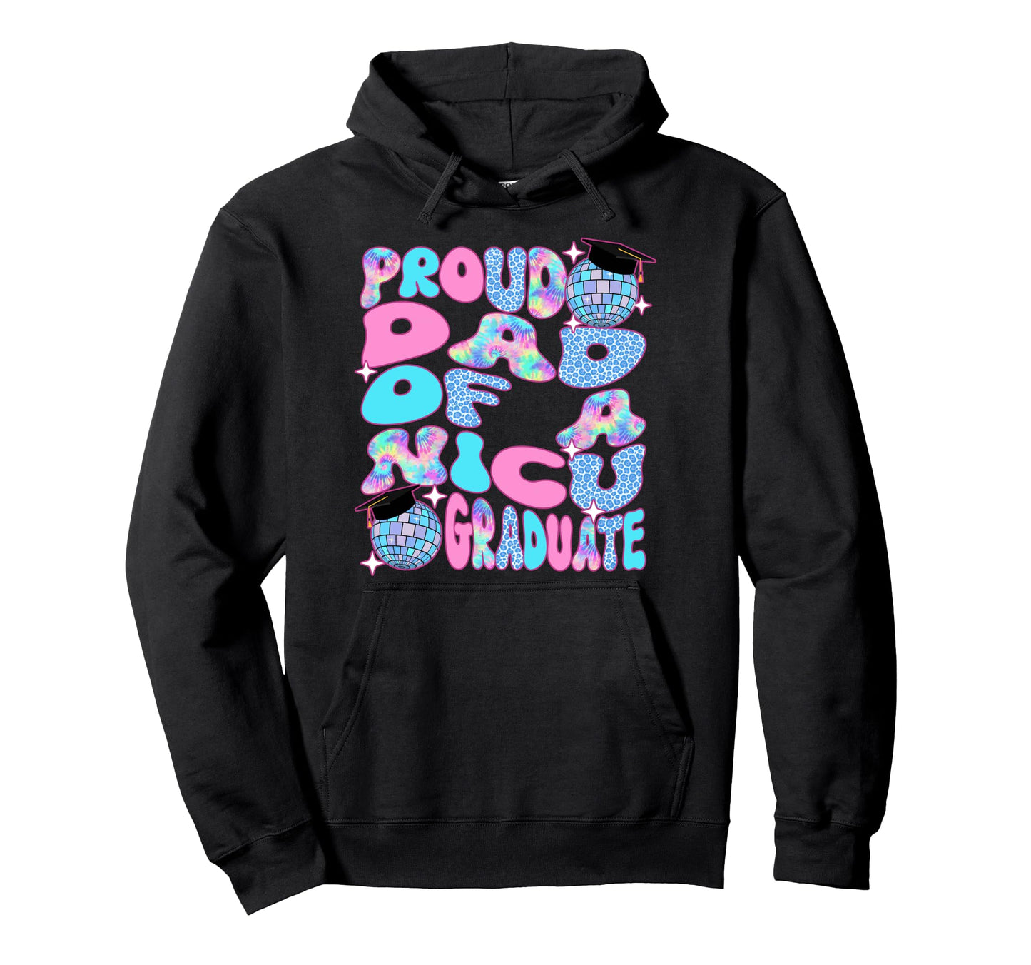 Groovy Proud Dad Nicu Graduate Hoodie - Minimalist Print Unisex - T-Shirt, Sweatshirt, Hoodie