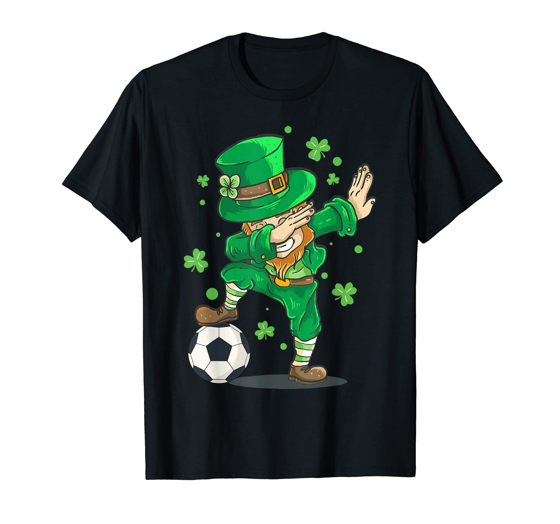 Dabbing Leprechaun Soccer Football St T-Shirt - Fun Novelty Design Unisex - T-Shirt, Sweatshirt, Hoodie