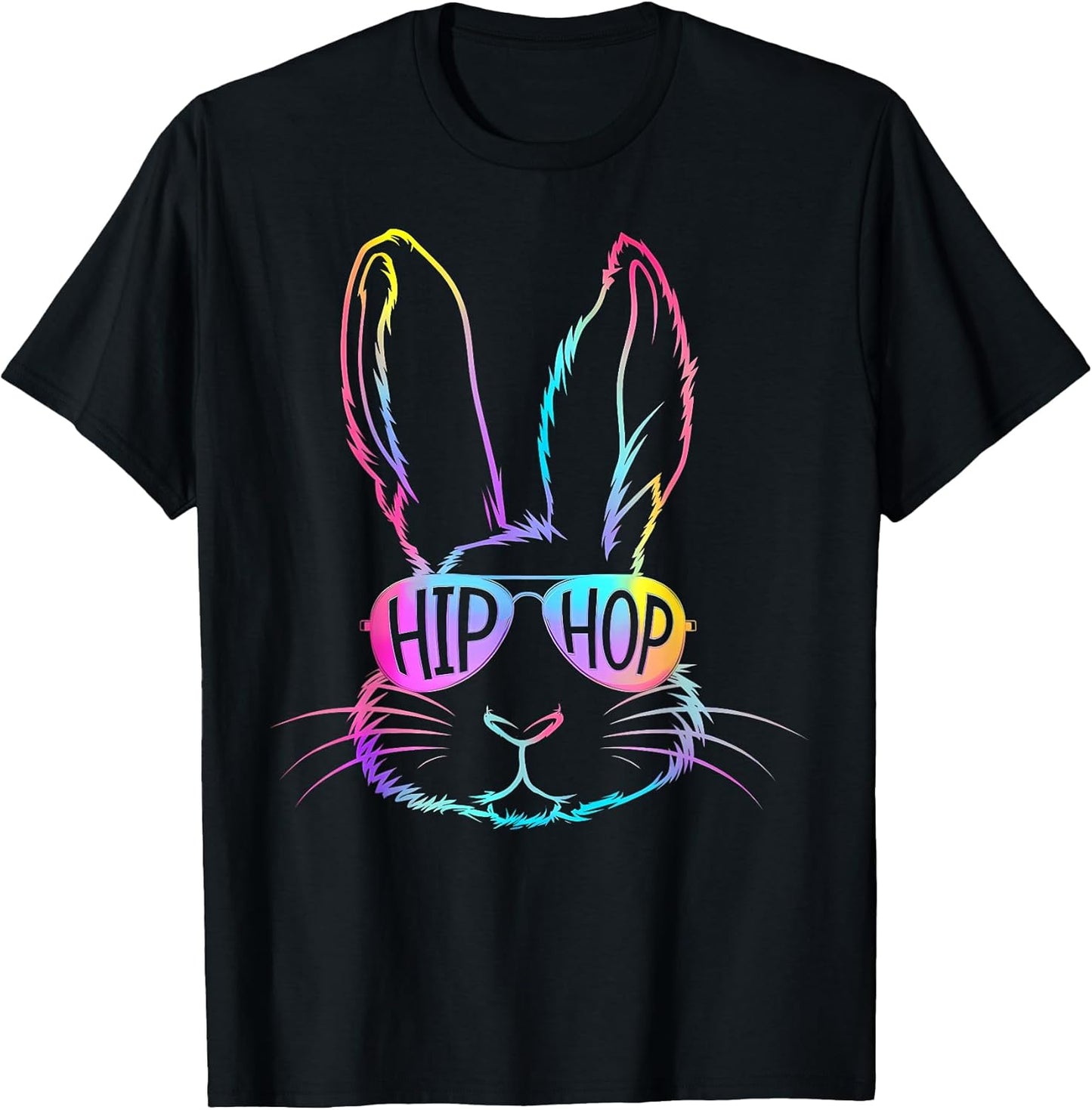 Happy Easter Colorful Bunny Sunglasses Hip Hop Unisex T-shirt, Sweatshirt, Hoodie, Long Sleeve Tee - T-Shirt, Sweatshirt, Hoodie