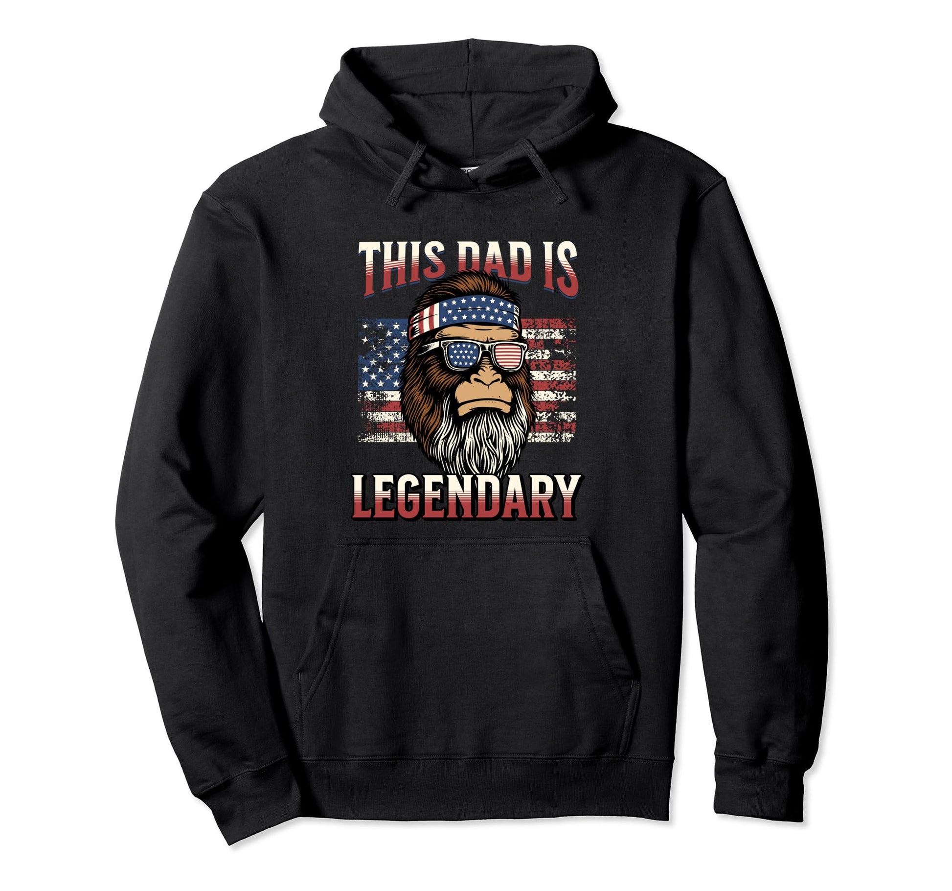 This Dad Is Legendary Fathers Day Beard Hoodie - Graphic Print Men Women - T-Shirt, Sweatshirt, Hoodie