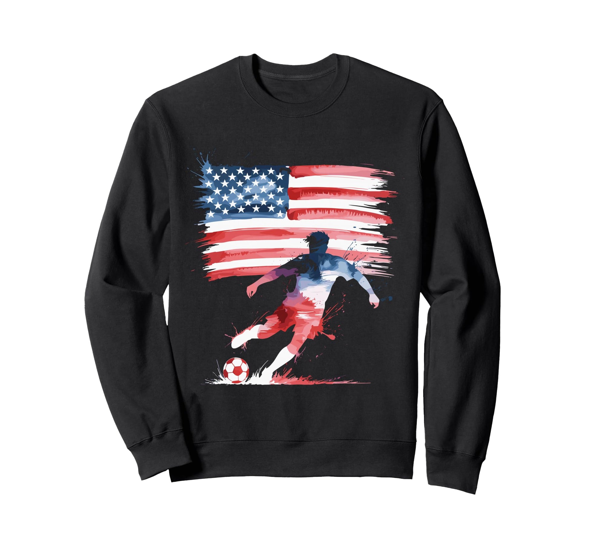Funny Soccer Player Patriotic Sweatshirt - Streetwear Style Men Women - T-Shirt, Sweatshirt, Hoodie
